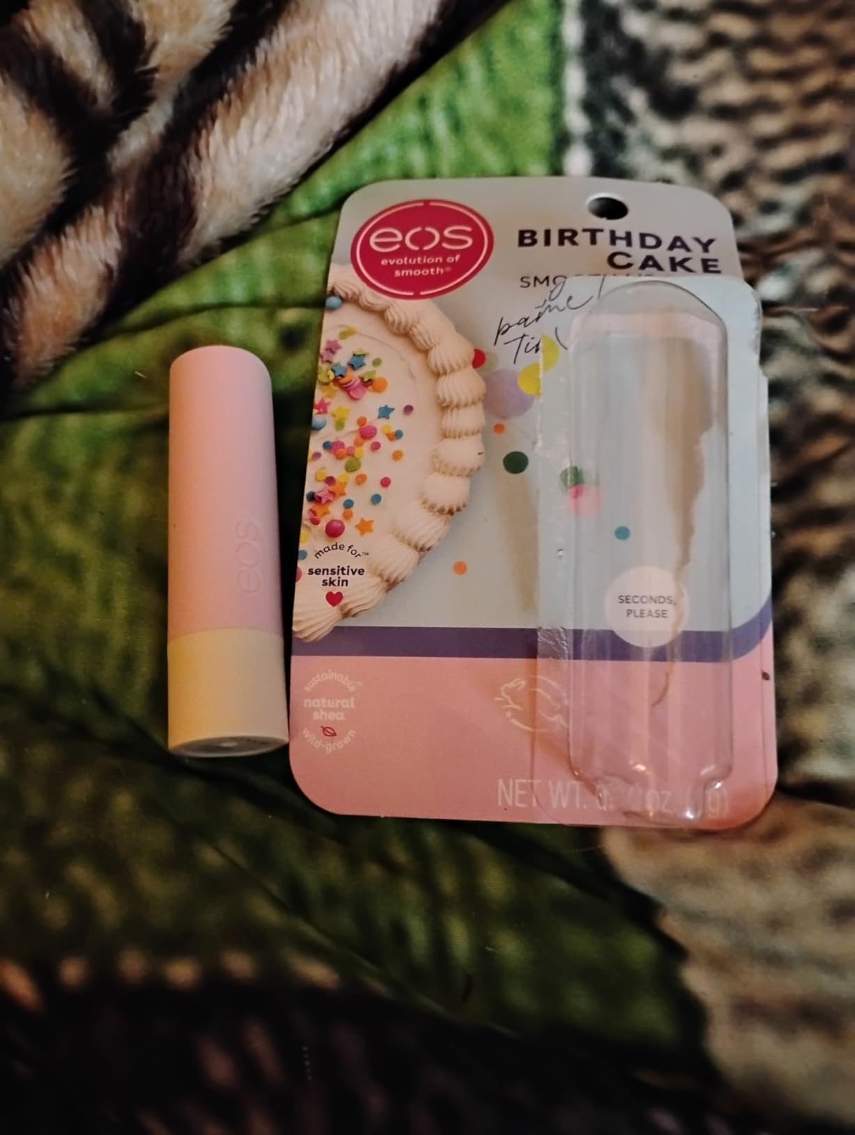 eos Natural Shea Lip Balm - Birthday Cake, All-Day Moisture, Shea Butter, Dry Lip Care, 0.14 oz customer photo 2