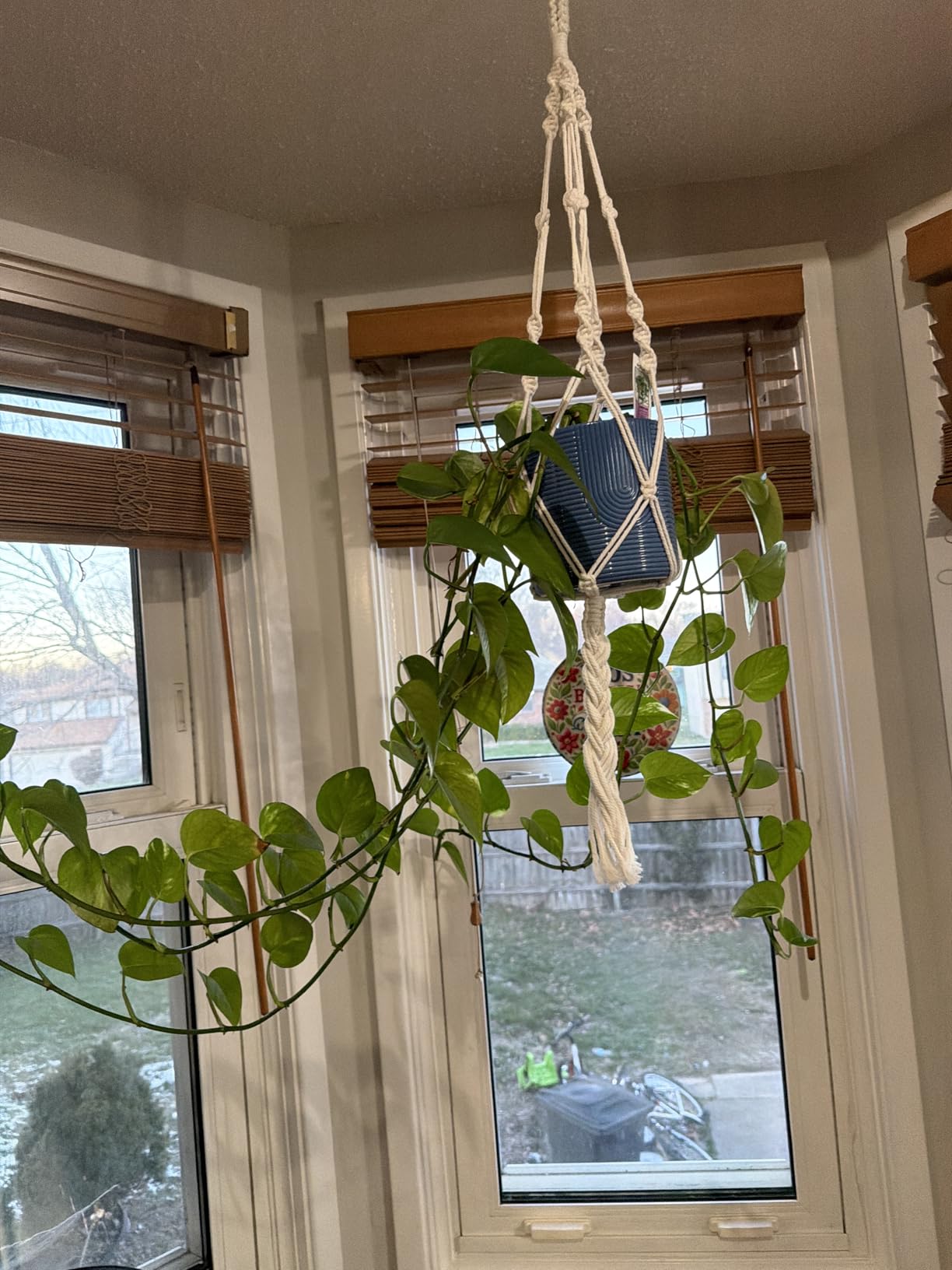 MIPON 3 Pack Macrame Plant Hangers, Hanging Planters for Indoor Plants | 3 Sizes (34