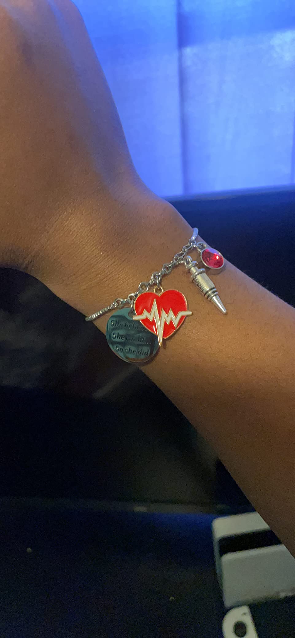 Phlebotomist Bracelet - Phlebotomy Technician Graduation Gift: 'She Believed She Could So She Did' customer photo 1