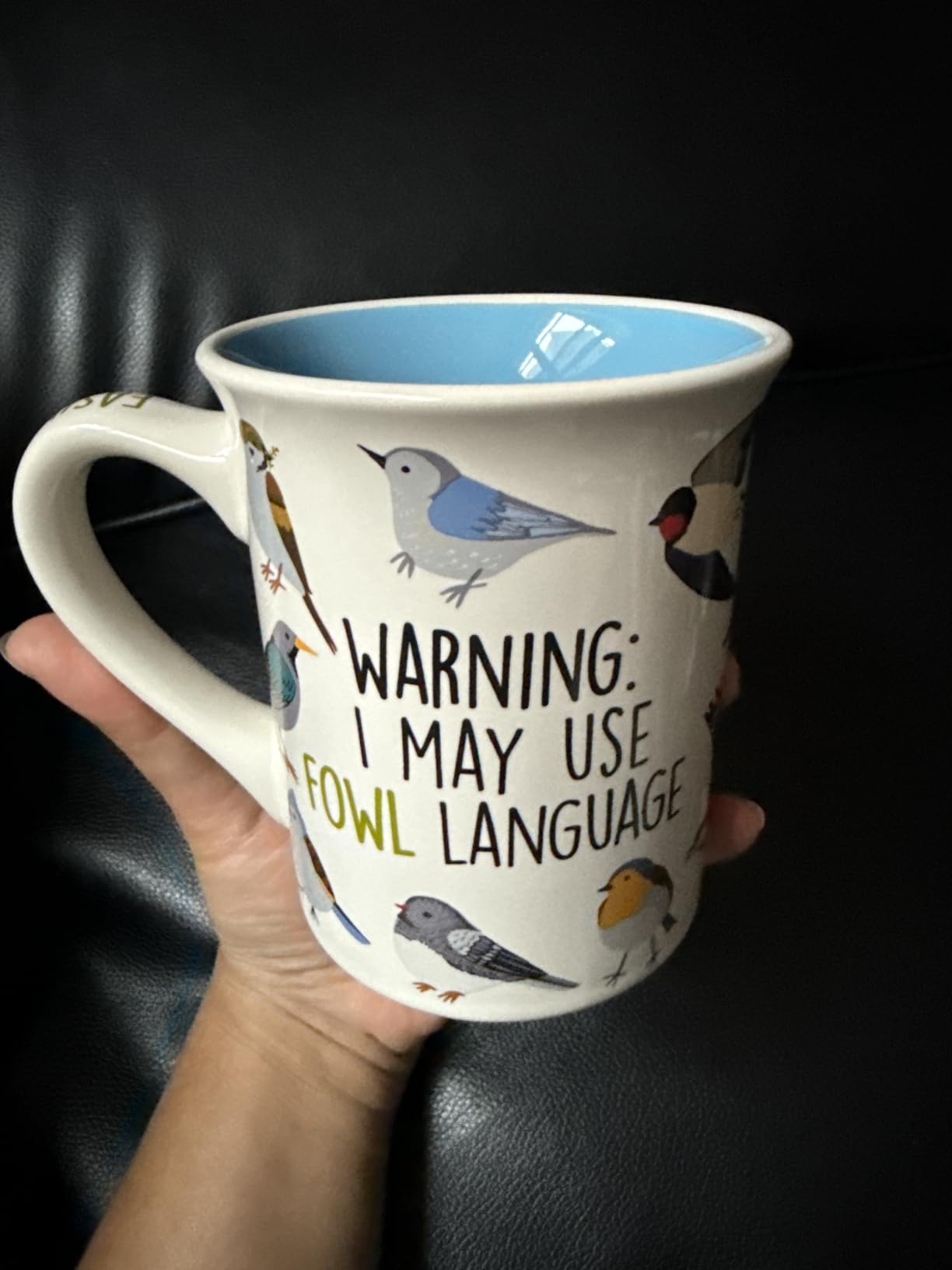 Enesco Our Name is Mud Bird Nerd Mug Fowl Language Coffee Mug, 16 Ounce, Multicolor customer photo 2