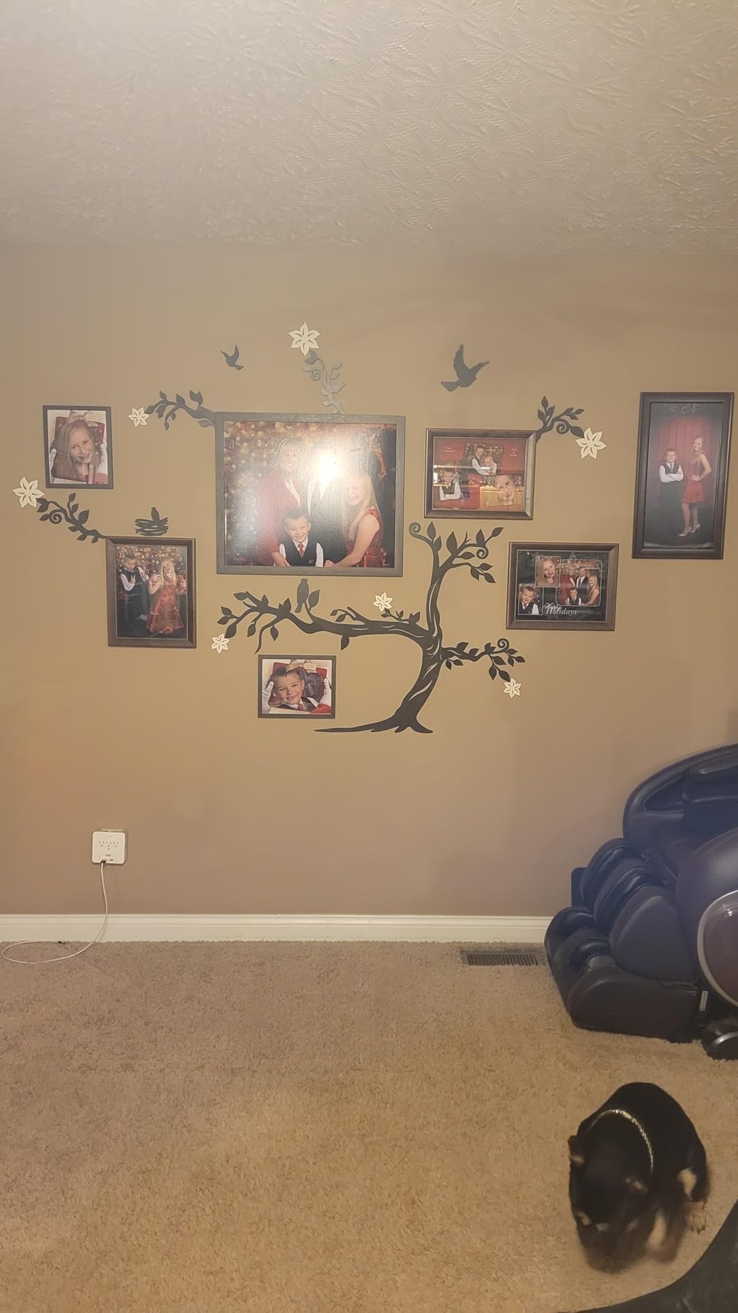 JustLikeWood Large Home Decor Wood Family Tree Wall Decal with Frame Pictures STANDARD Decoraciones Para Salas de Casa Wall Art, Wall Stickers for Living Room (S 39x22 Dark Walnut) customer photo 1