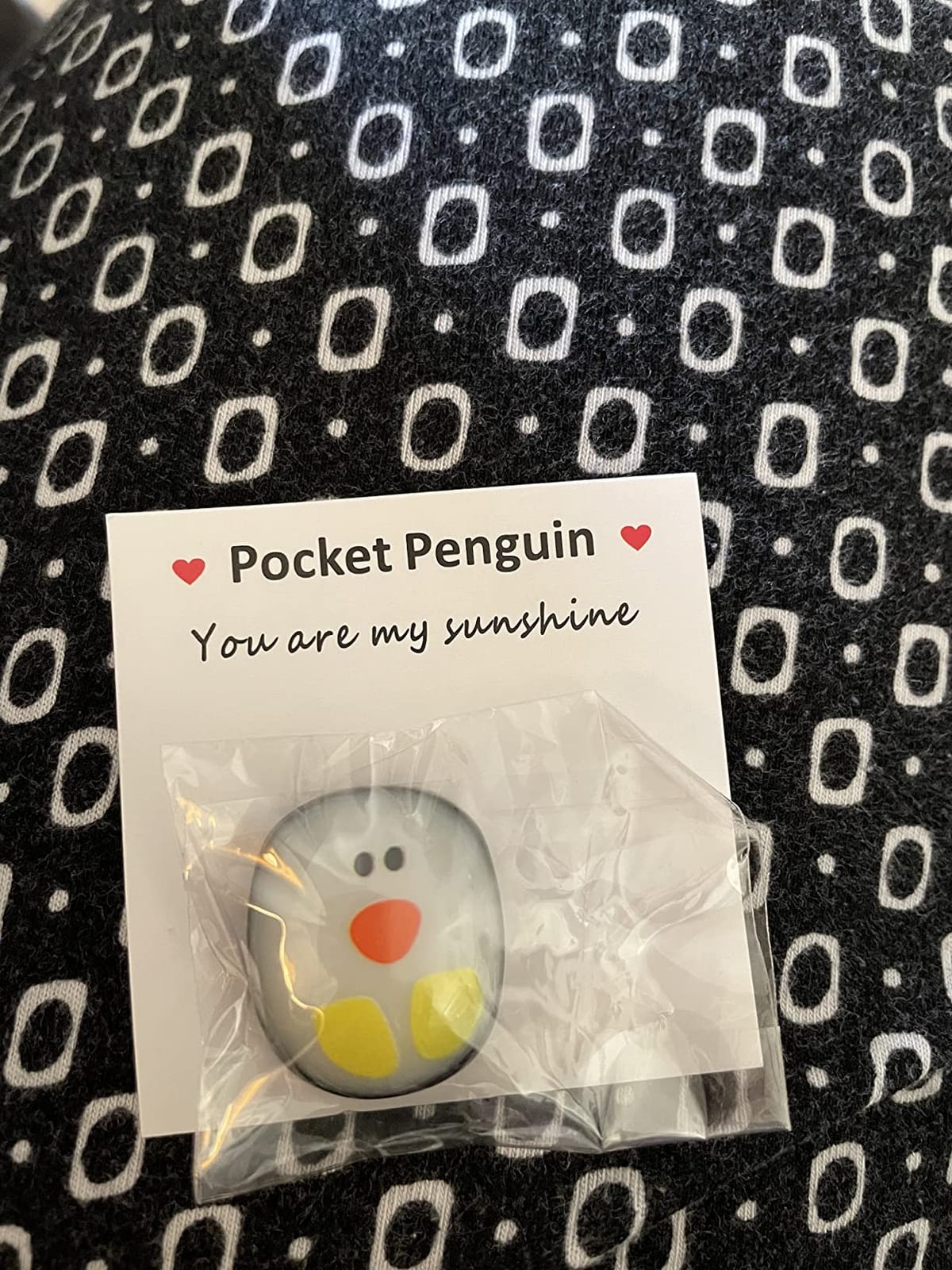 A Little Pocket Penguin Hug, Mini Cute Animal Decoration Funny Pocket Hug Penguin Stress Relief Toy with Card customer photo 1