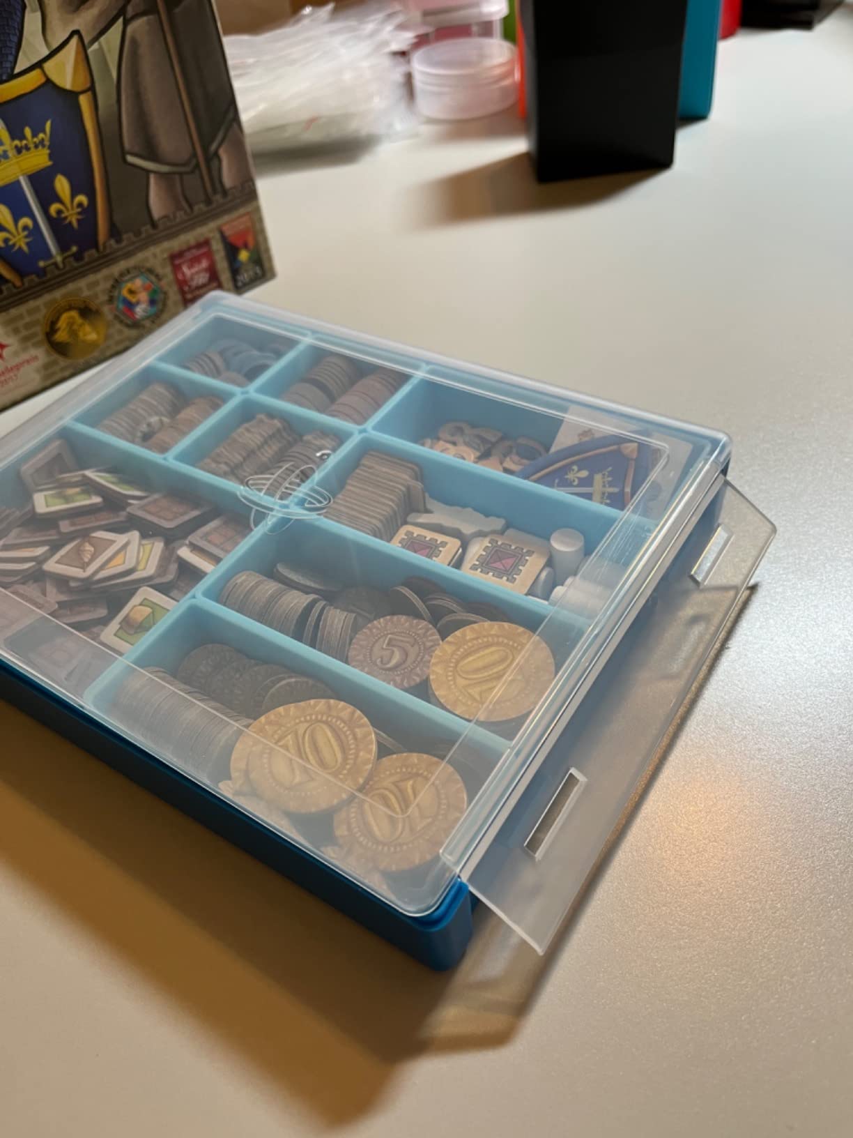 Token Silo Convertible | Store & Organize Board Game Tokens | 9 Removable Trays in 3 Different Sizes | Stackable | Convenient Space-Saving Design | Lime Green Color | Made by Gamegenic (GGS22004ML) customer photo 1