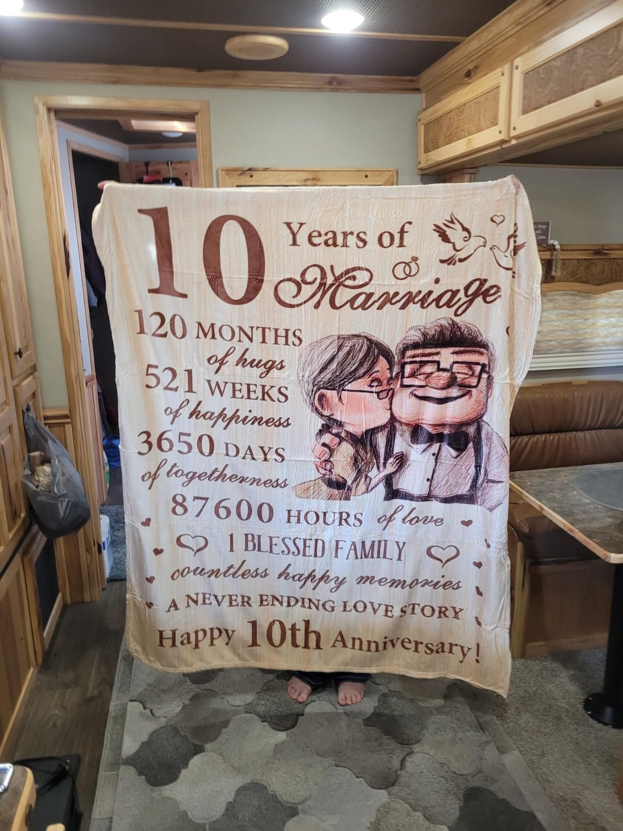 15th Anniversary Blanket Gifts - 15 Year Wedding Anniversary Fleece Blanket customer photo 2