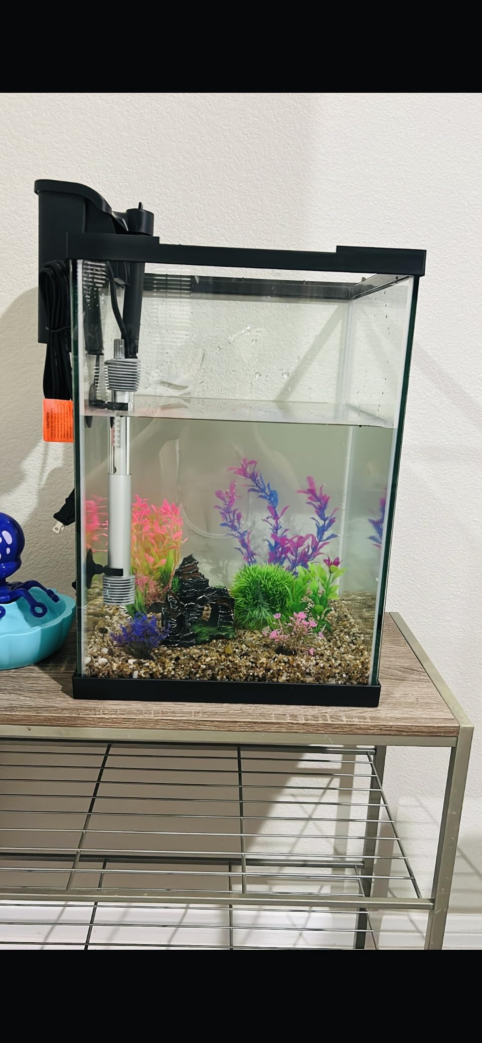 Ameliade Aquarium Artificial Plastic Plants Decorations and Rock Cave Decor Set Goldfish Betta Fish Tank Accessories Small Large Fish Bowl Ornaments customer photo 1