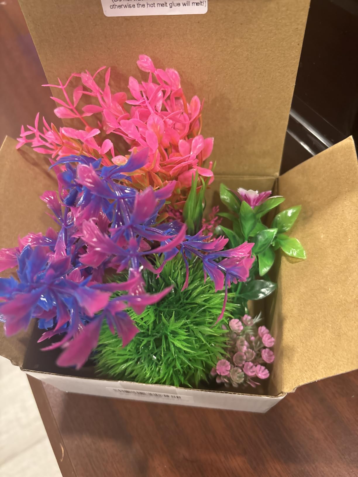 Ameliade Aquarium Artificial Plastic Plants Decorations and Rock Cave Decor Set Goldfish Betta Fish Tank Accessories Small Large Fish Bowl Ornaments customer photo 2