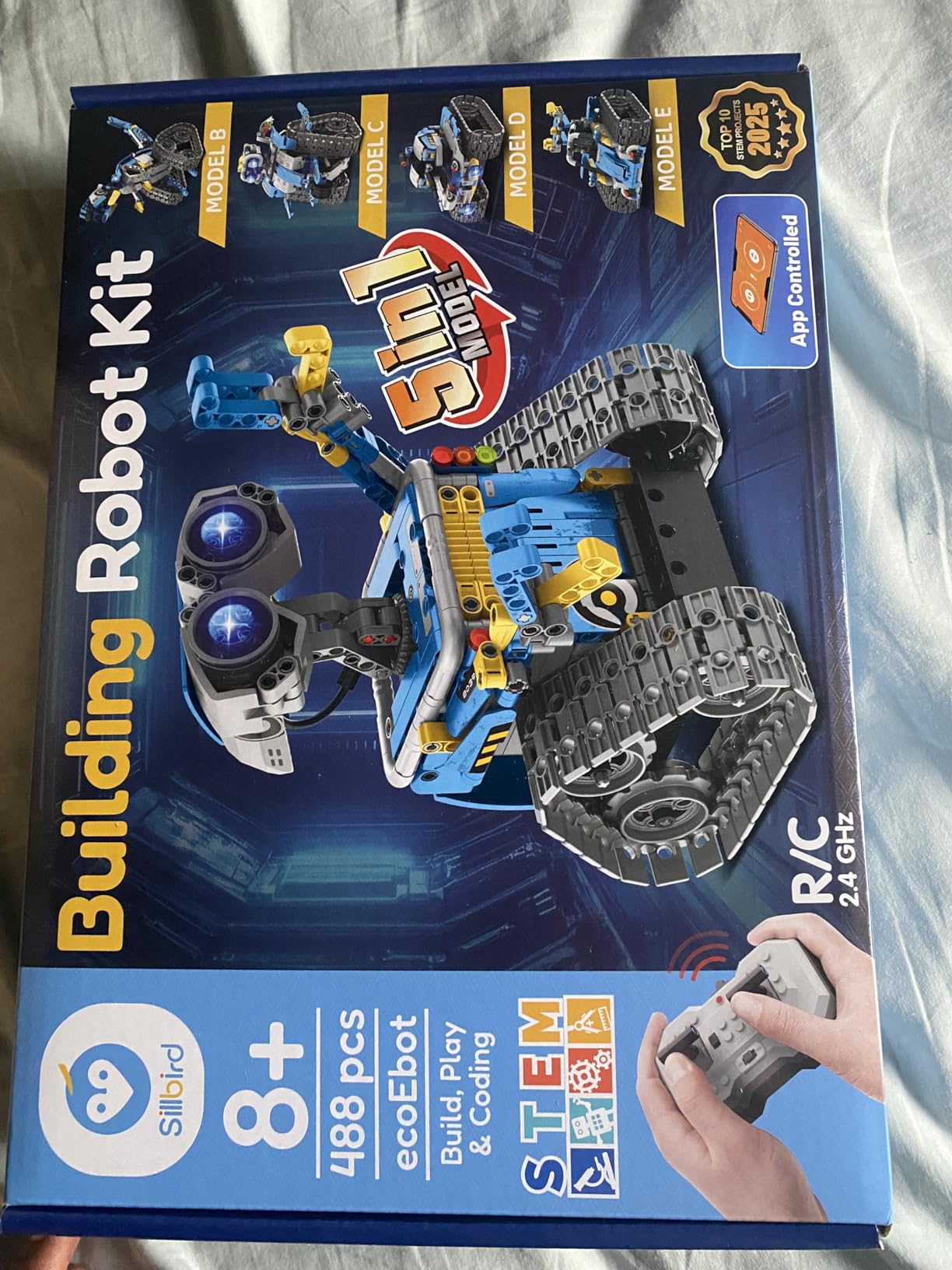 Sillbird Robot Building Kit with Remote Control STEM Gifts for Boys Age 8-13, Coding Robotic Toys for Kids Birthday, Buildable 5in1 Models with 488 Pieces customer photo 1