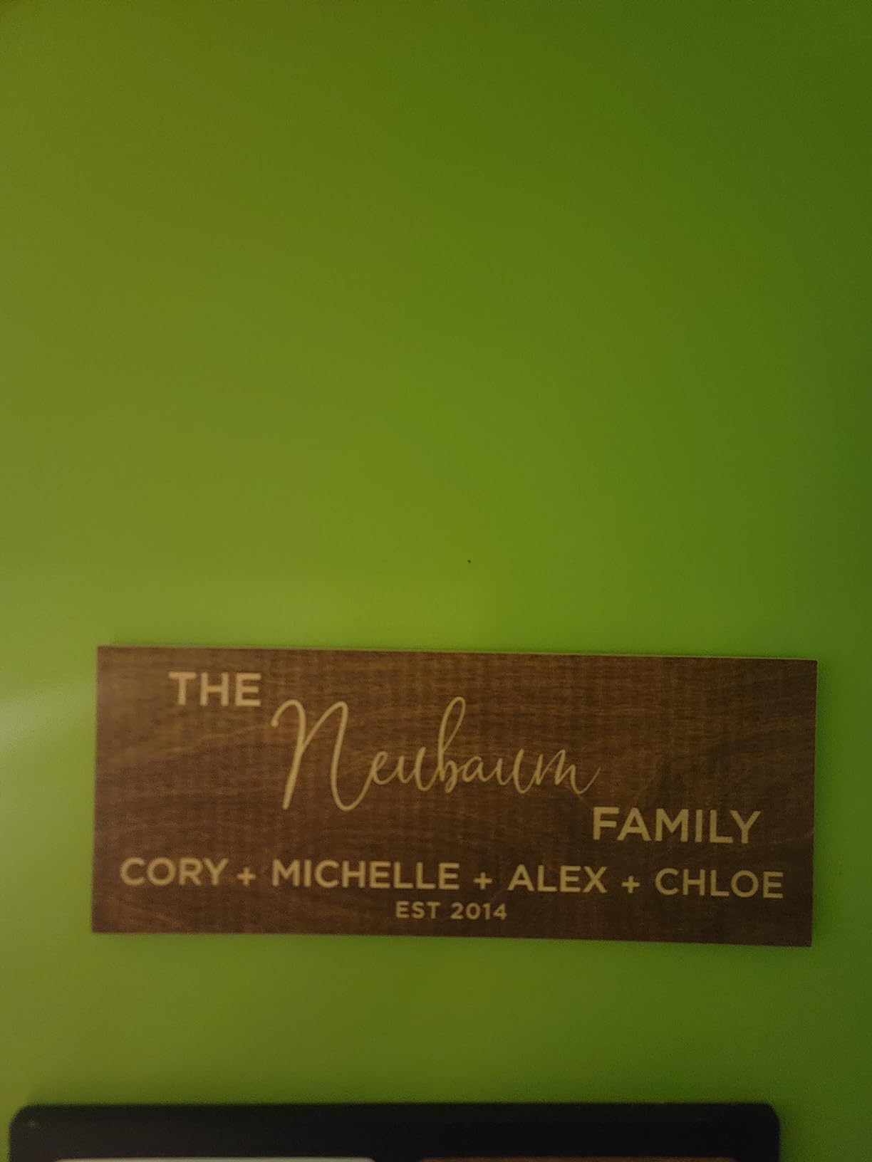 Wooden Sign for Family Personalized, Custom Established Sign, 2 Sizes, 4 Colors, 5 Designs- Wooden Engraved Plaque w/Names & Date, Family Wall Decor customer photo 1