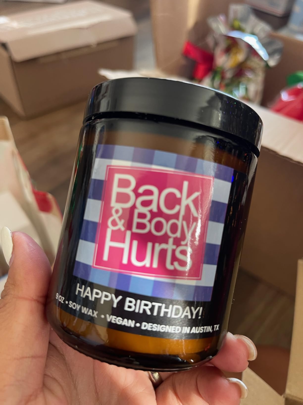Funny Happy Birthday Candle, Unique Happy Birthday Gifts for Women and Men, Fun Gift Ideas customer photo 1