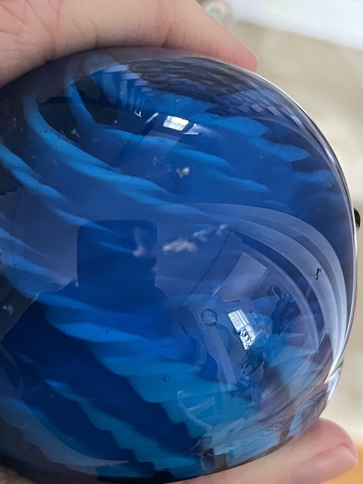 Blue Glass Whale Hand Blown Art Glass Whale Decor | Handmade Glass Animal Paperweight Ocean Figurine Collectibles Table Decor Gifts for Women Aquarium Decor Gift customer photo 2