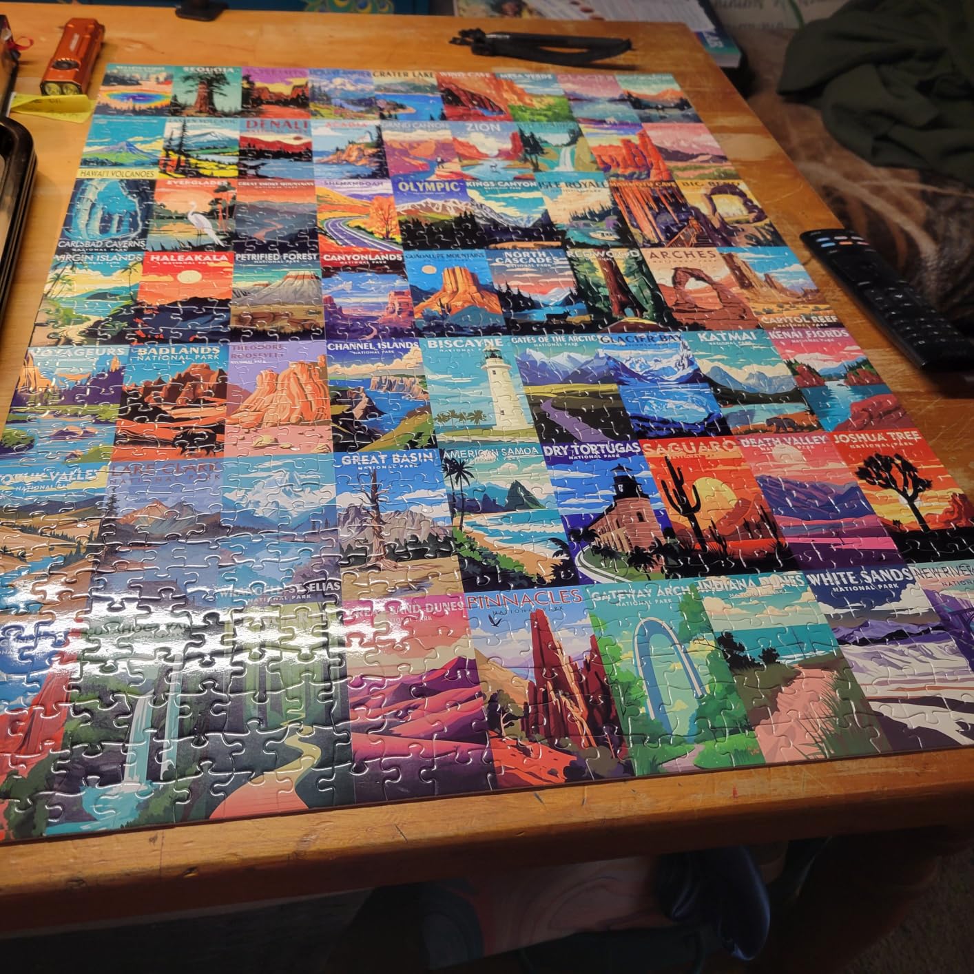 National Parks Puzzle for Adults 1000 Pieces, Travel Poster Landscape Puzzle Including Zion Yellowstone Yosemite, Nature Jigsaw Puzzles Scenery Mountain Scene customer photo 2