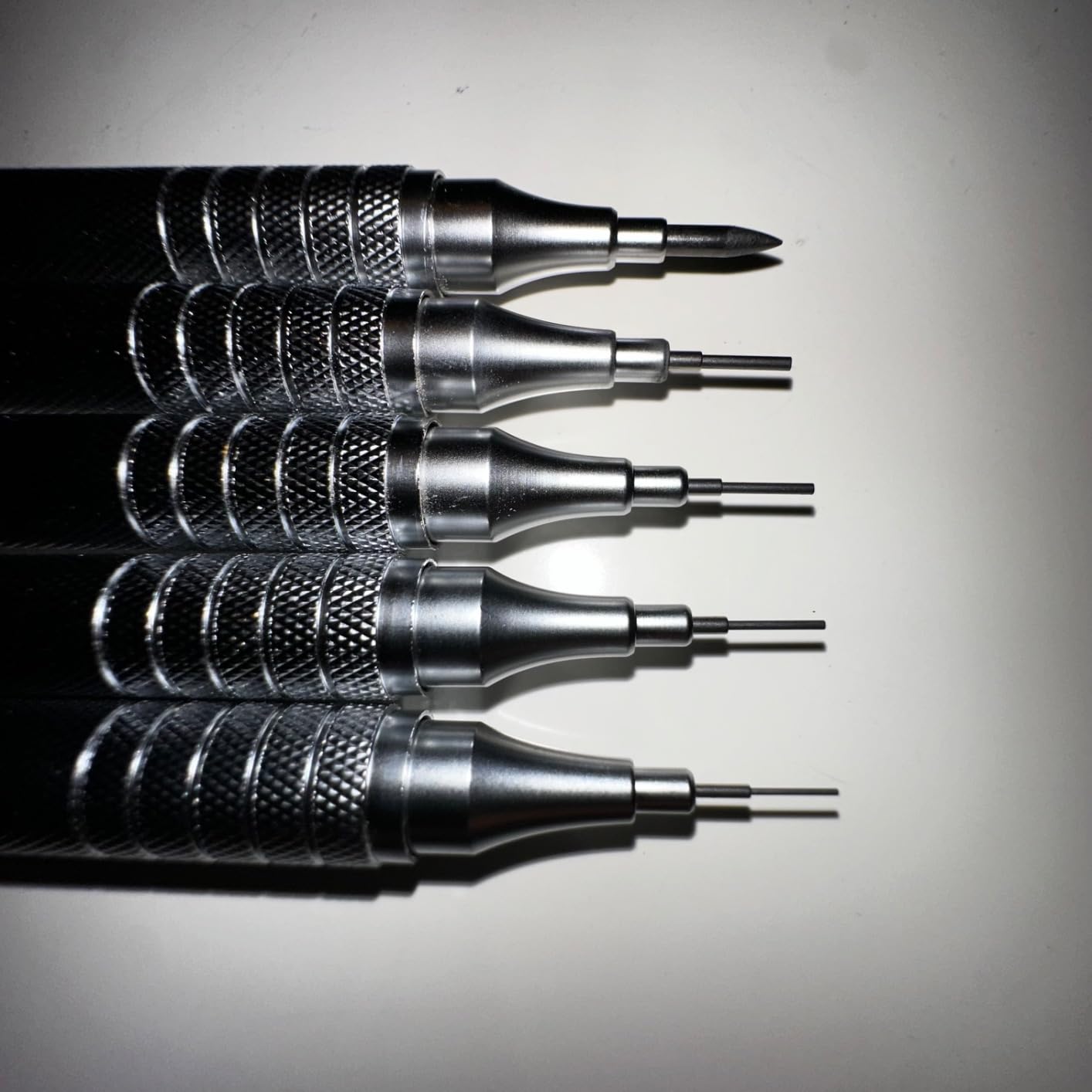 Nicpro 20PCS Metal Mechanical Pencil Set in Leather Case | Art Drafting Pencil 0.3/0.5/0.7/0.9/2mm Lead Holders, 9 Tube (4B 2B HB 2H Colors) Lead Refills, Erasers For Sketching Drawing customer photo 1
