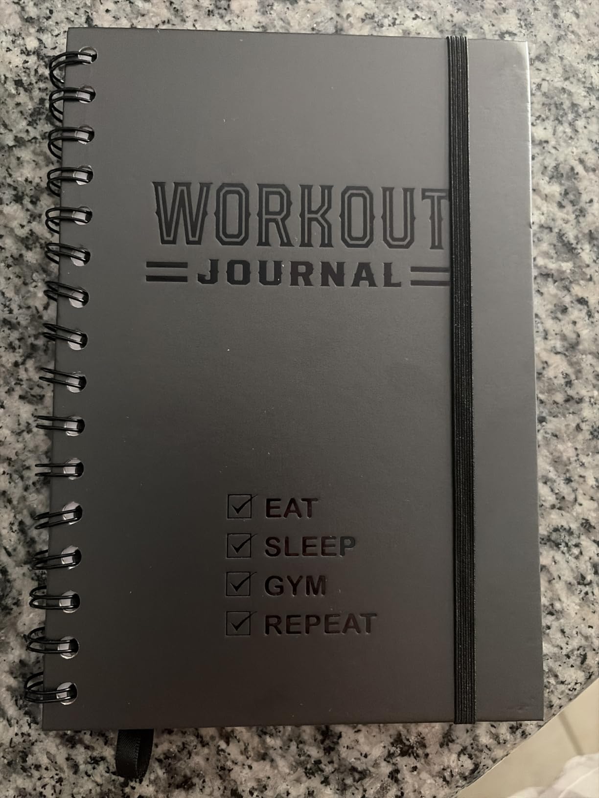 Hardcover Fitness Journal Workout Planner for Men & Women - A5 Sturdy Workout Log Book to Track Gym & Home Workouts customer photo 1