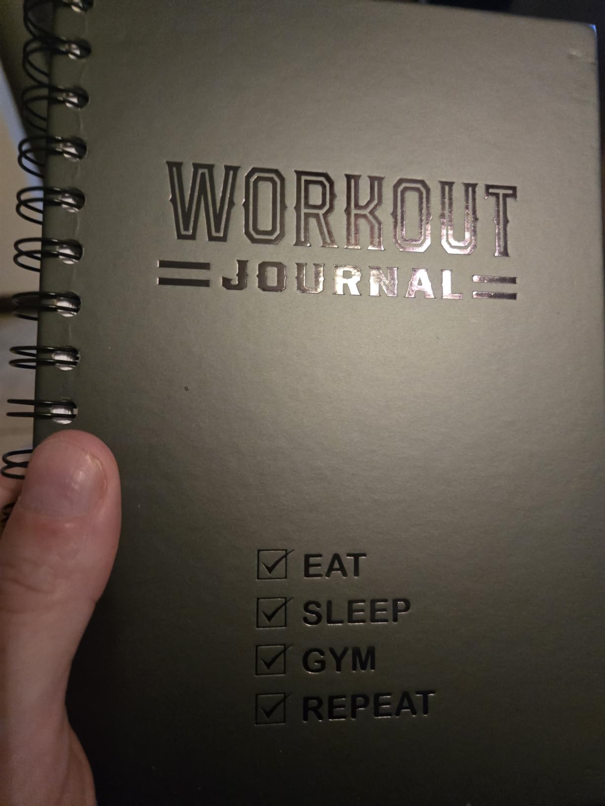 Hardcover Fitness Journal Workout Planner for Men & Women - A5 Sturdy Workout Log Book to Track Gym & Home Workouts customer photo 2