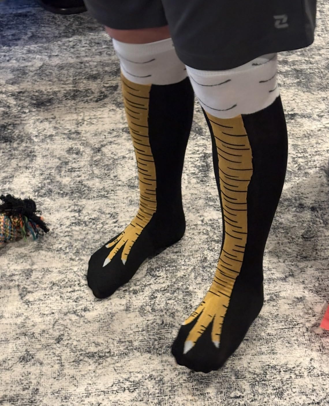 WHOTAY Crazy Funny Chicken Leg Socks for Women Men Novelty Chicken Feet Socks White Elephant Gifts for Adults Gag Gifts customer photo 1
