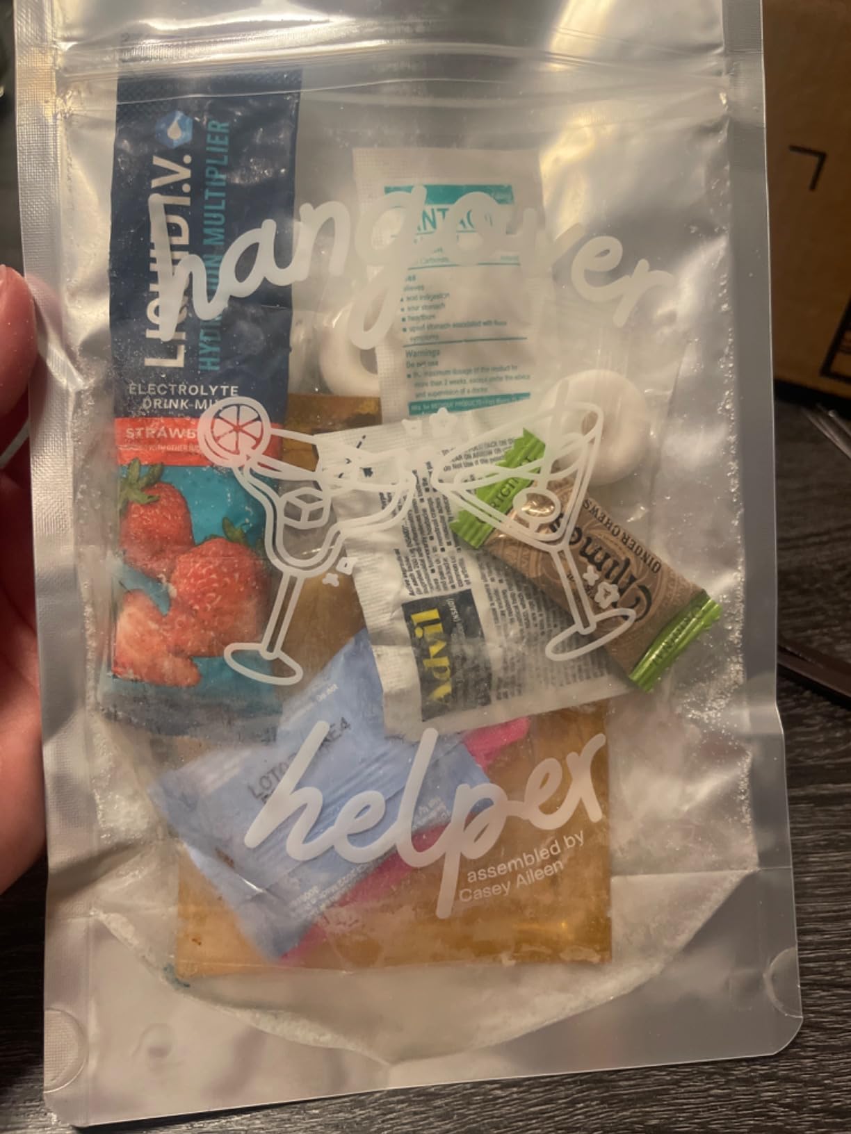 Hangover Kit (1 Pack) Pre Filled Party Favors, Goodie Bags, Gift for Bachelorette, Wedding, 21st Birthday, Girls Trip and All Celebrations customer photo 1