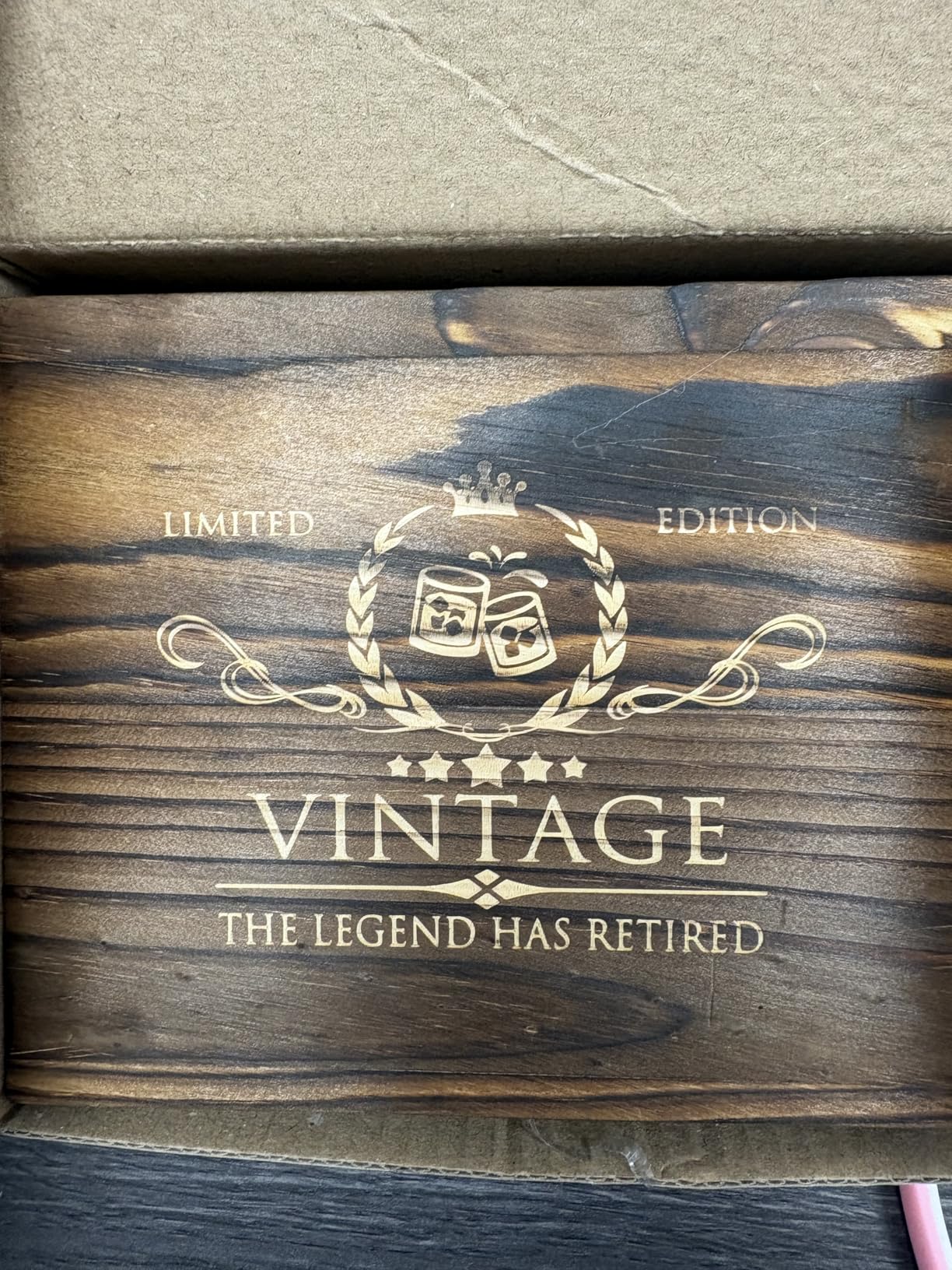 50th Birthday Gifts for Men Whiskey Glass Set - 50th Birthday Decorations, Party Supplies - 50 Year Anniversary, Bday Gifts Ideas for Him, Dad, Husband, Friends - Wood Box & Whiskey Stones & Coaster customer photo 2