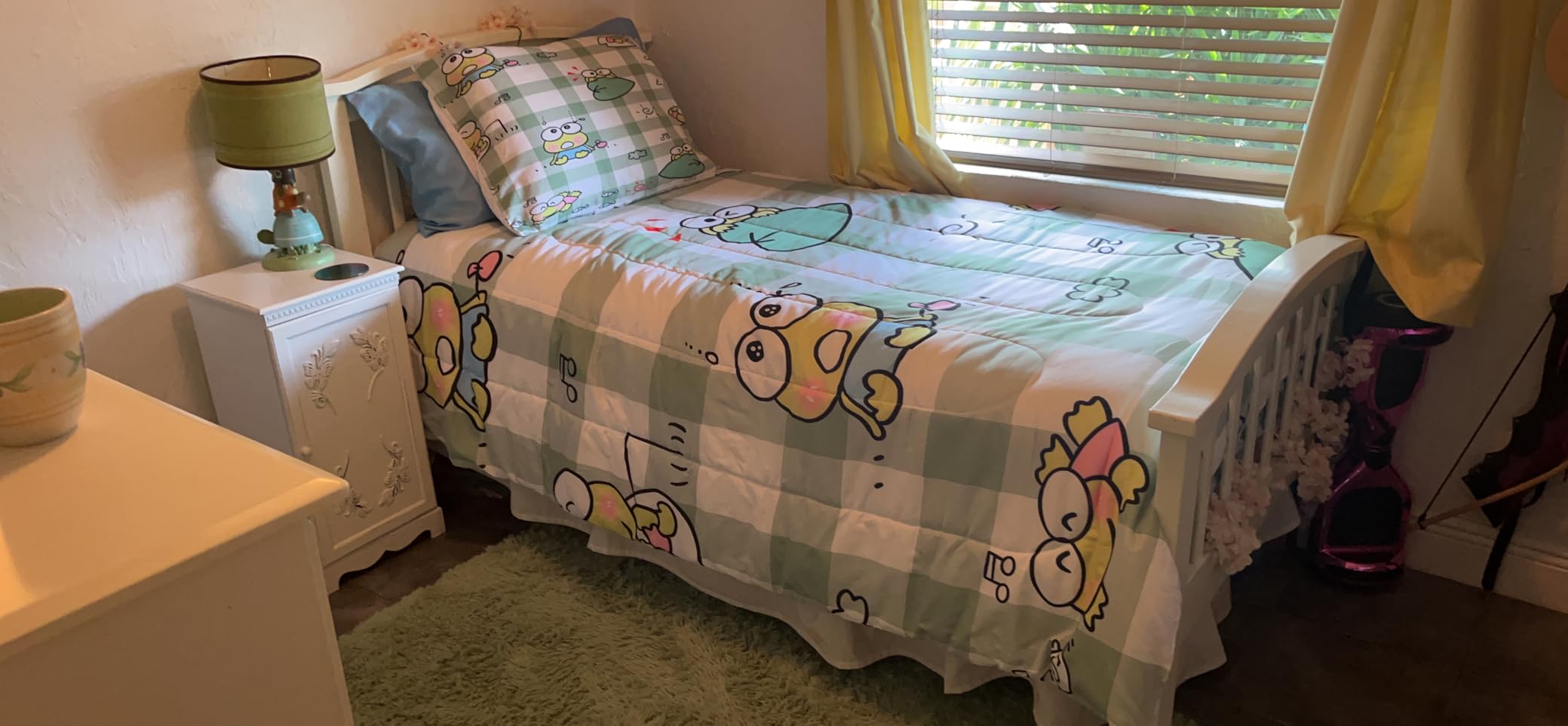 3D Cartoon Frog Comforter Set Full Size Honeybee Ants Pond Cloud Printed Pattern Bedding Duvet Set for Girls Boys Teens Adult Modern Quilt Set with 2Pillowcase customer photo 2
