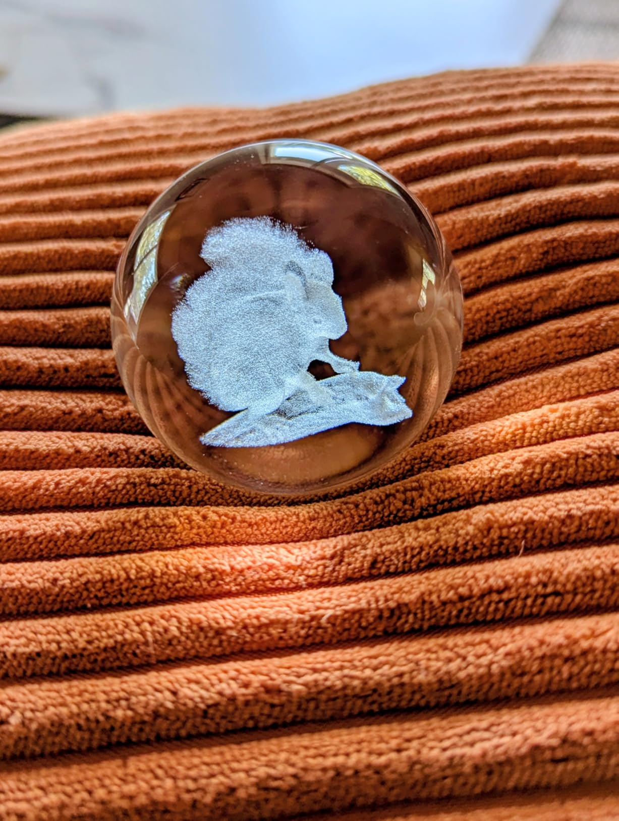 3D Squirrel Crystal Ball 60mm Animal Figurine Collectibles Gifts for Women | Laser Engraved Glass Animal Paperweight Glass Decorative Ball With Stand Sphere Home Table Decor Christmas Mother's day customer photo 1