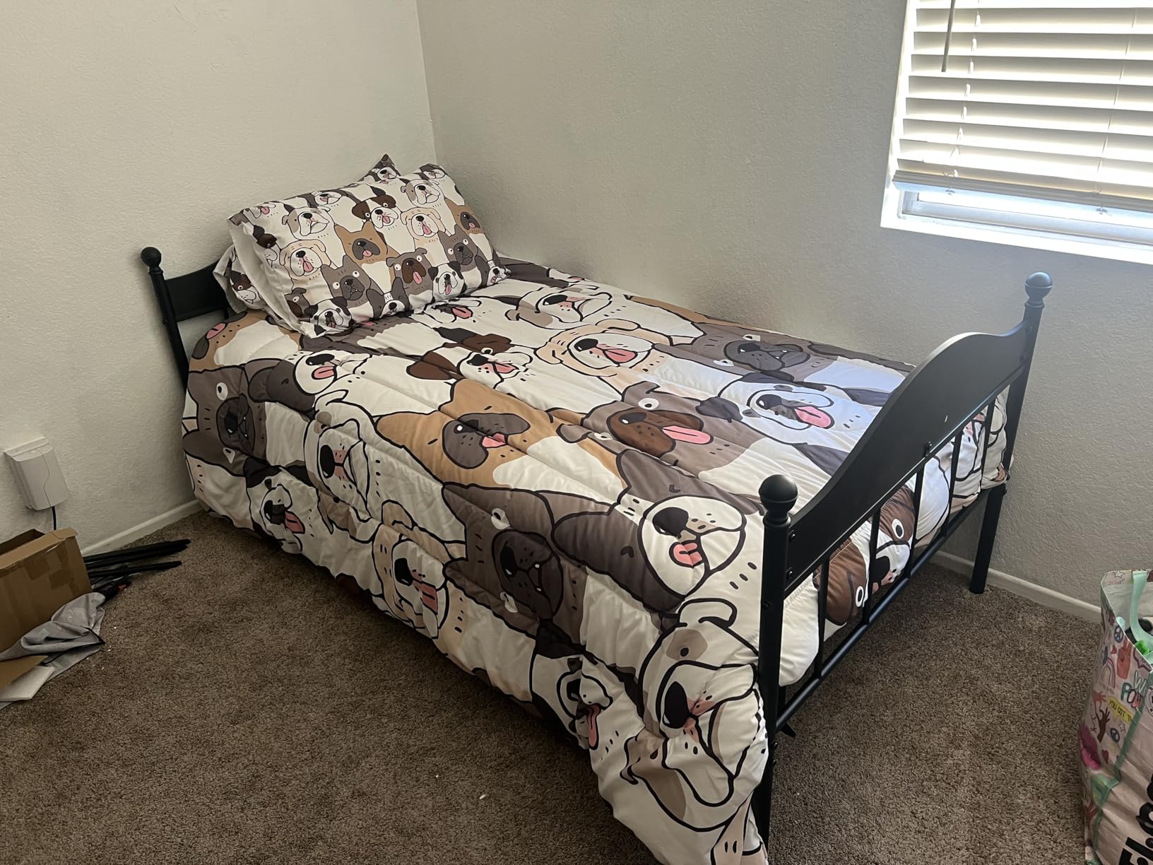 QOOMO Elephant Giraffe Monkeys Comforter Twin, Wild Animals Bedding Set | 3Pcs Bedding Set Printed Comforter with 2 Pillowcases customer photo 1