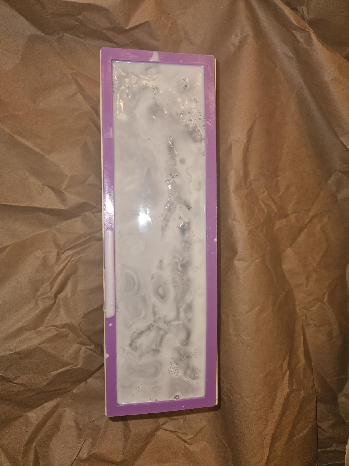 Soap Mold Making Kit with Wooden Cutter Soap Molds Silicone 46oz - Melt and Pour or Cold Process, 50pc Soap Packaging Paper Bags and Slicer customer photo 2