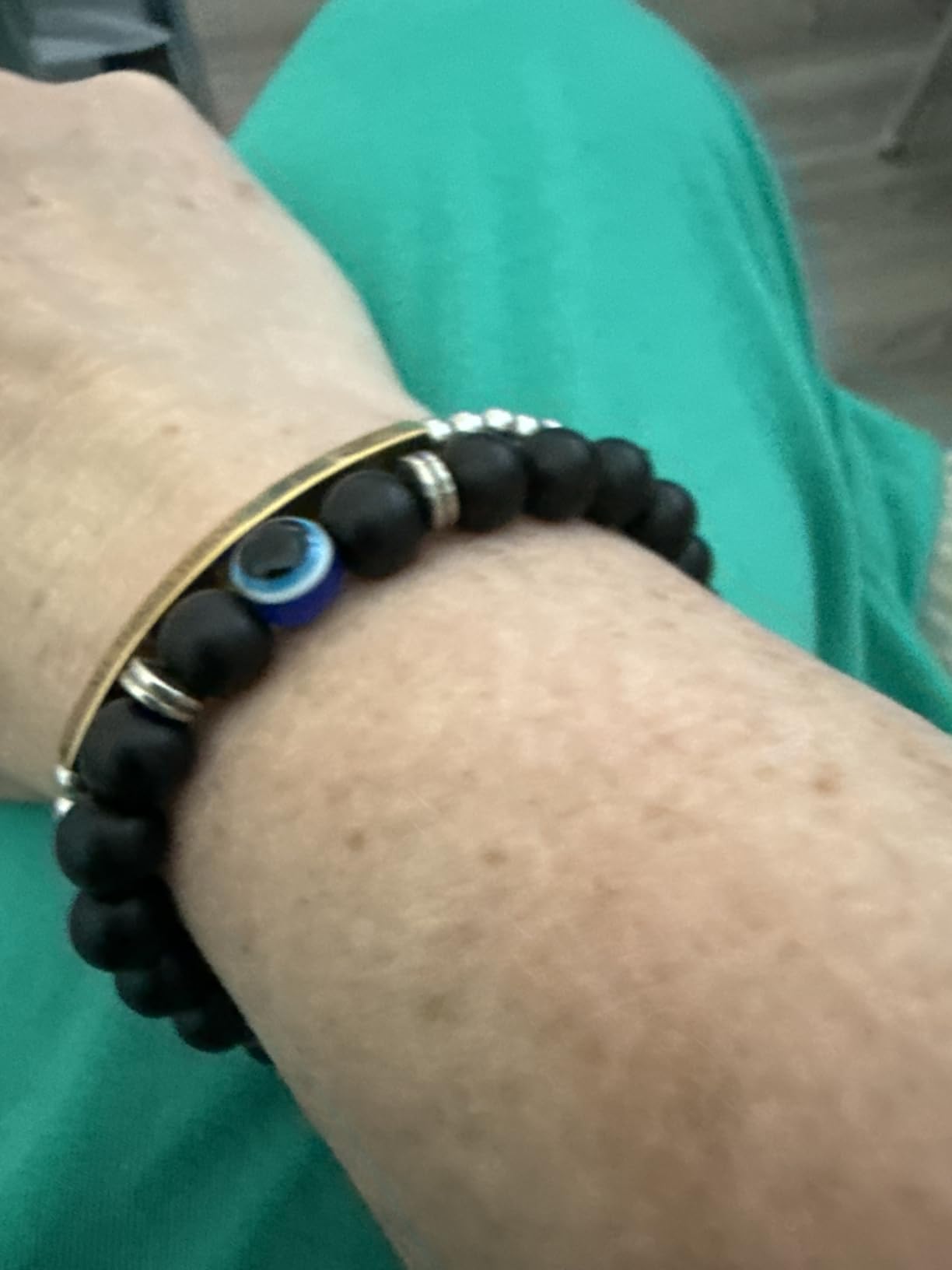 Blue Evil Eye Bracelets for Men Women-Triple Protection Bracelet | Mal de Ojo Beaded Bracelet,Lucky Turkish Nazar Amulet Spiritual Jewelry,Empath Protection Gifts for Birthday Christmas customer photo 1