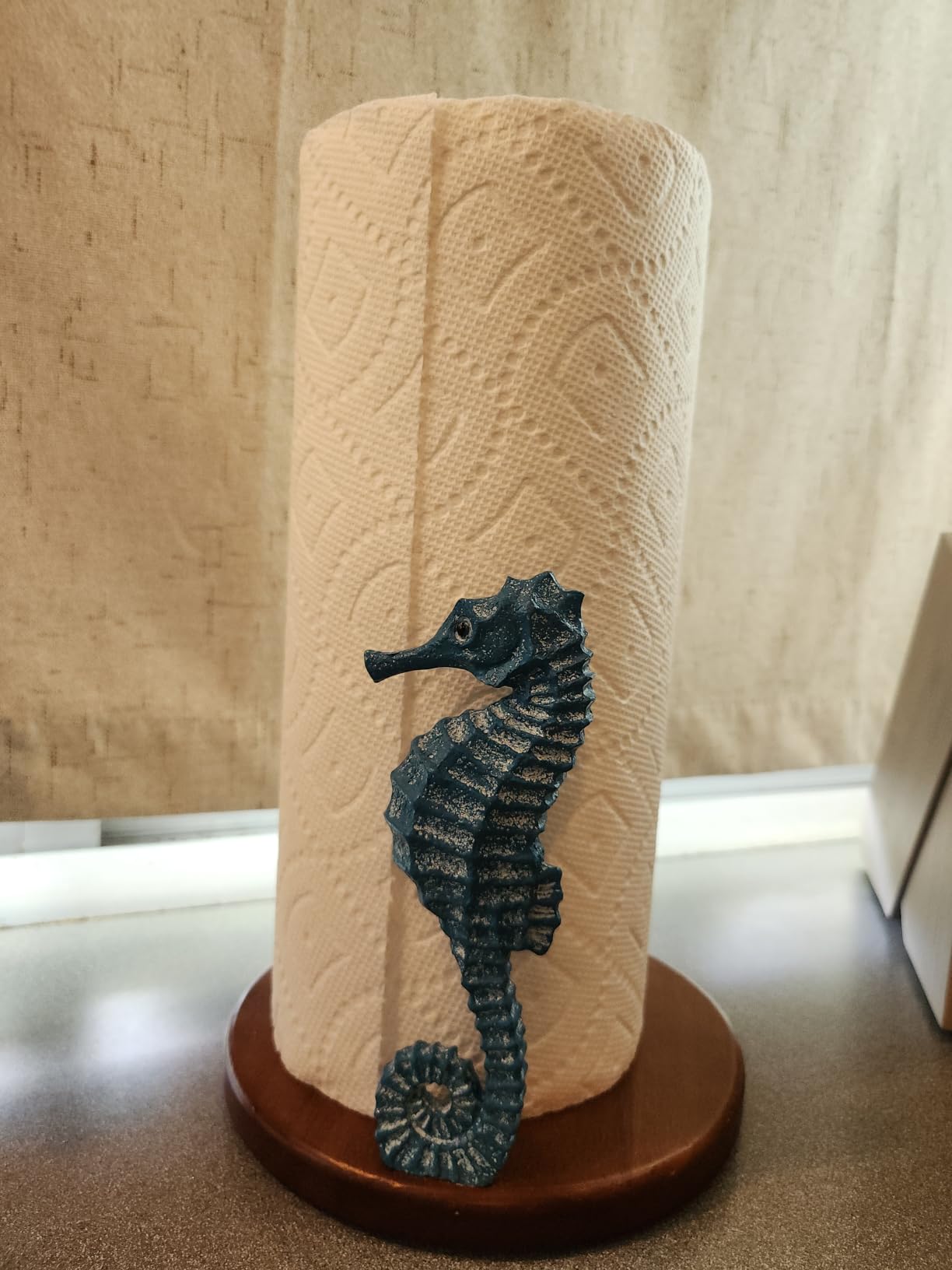 Turtle Paper Towel Holder - Coastal Decor Home Beach House Gift Sea Turtle Gifts for Women Bathroom Decor Unique Funny Cute Cool Paper Towel Holder Stand Kitchen Counter Beach Themed Accessories customer photo 2