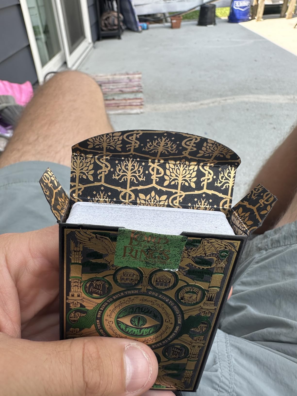 theory11 Lord of the Rings Playing Cards - Green and Gold Middle Earth Poker Deck with Custom Fantasy Artwork, Game Night Gift for LOTR Fans customer photo 2