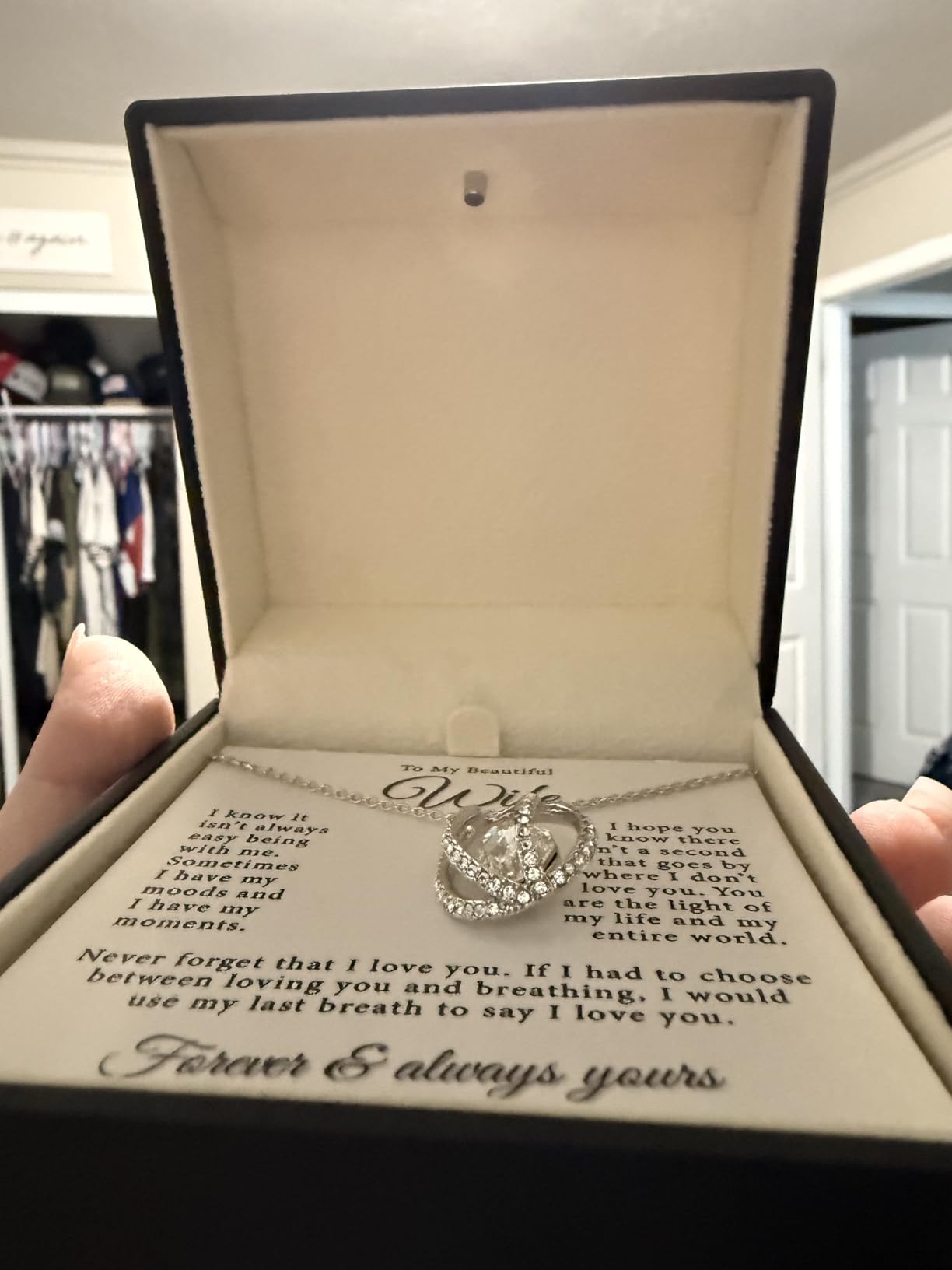 To My Wife Necklace from Husband - Soulmate, Girlfriend, Fiance Gift for Anniversary, Birthday, Christmas, Valentine's Day, Mother's Day - Romantic Wife Christmas Gift ideas customer photo 1