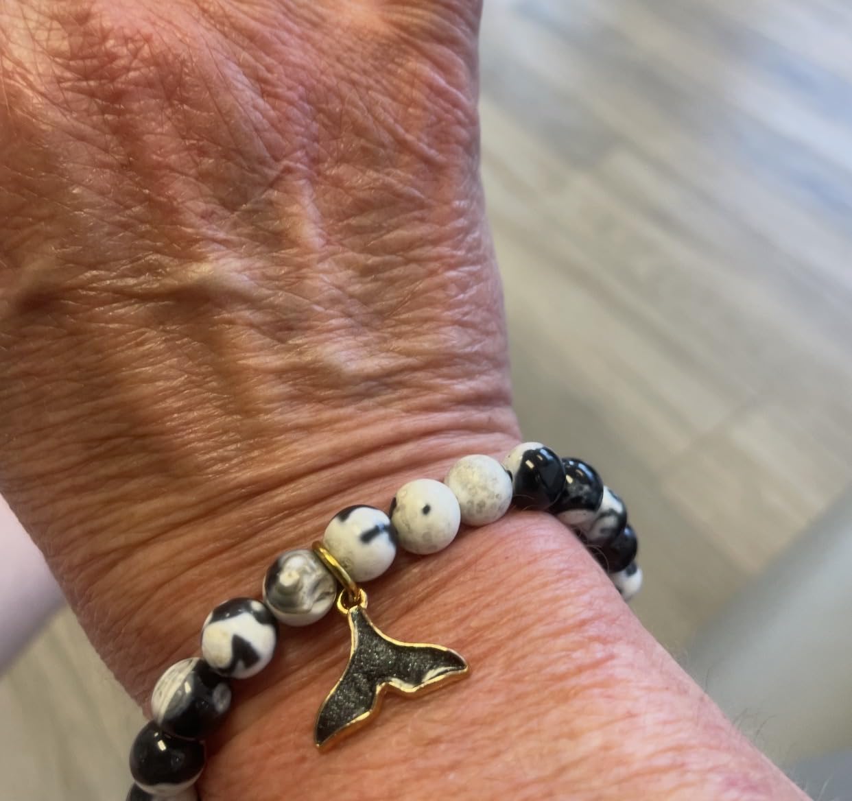 ARHTF Orca Healing Bracelets for Women - Whale Gifts, Agate Crystal Bracelets With Tail Charm - Inspirational Gift customer photo 1