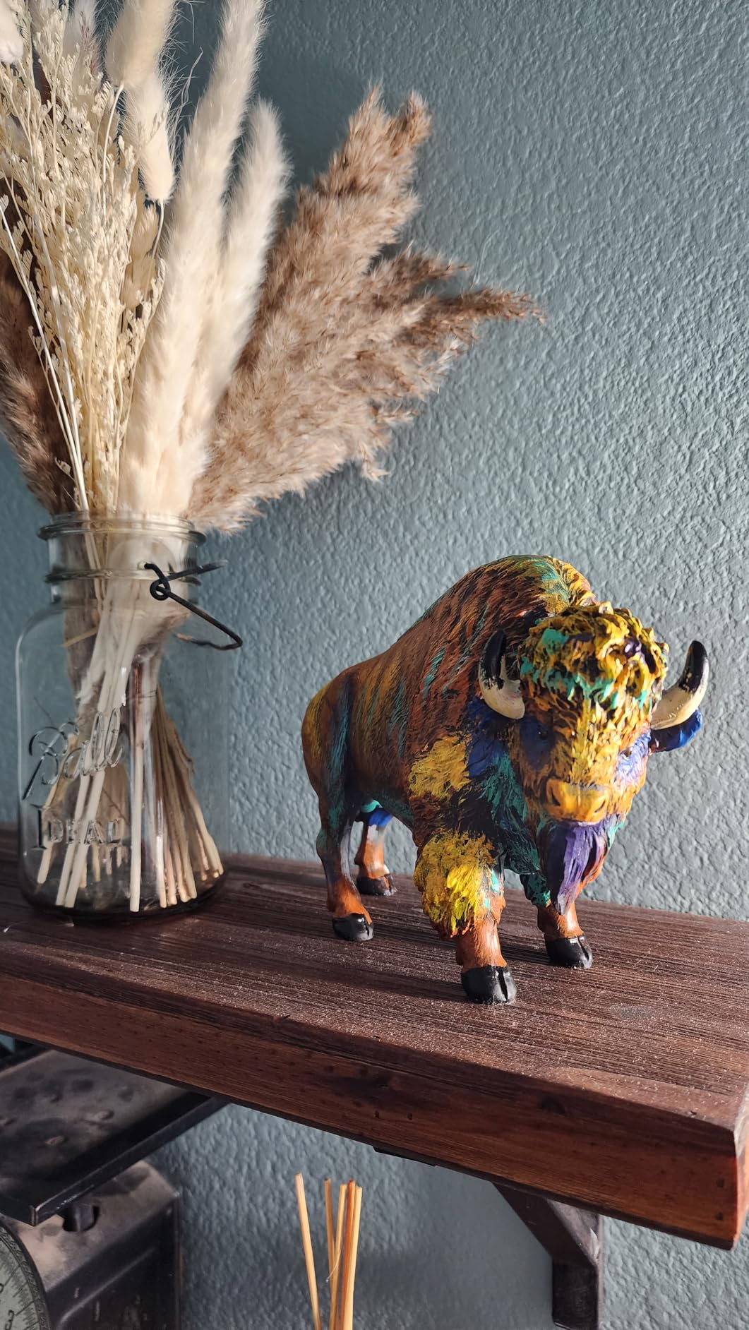 Resin Bison Figurine Majestic American Buffalo Statue Wildlife Decor customer photo 2