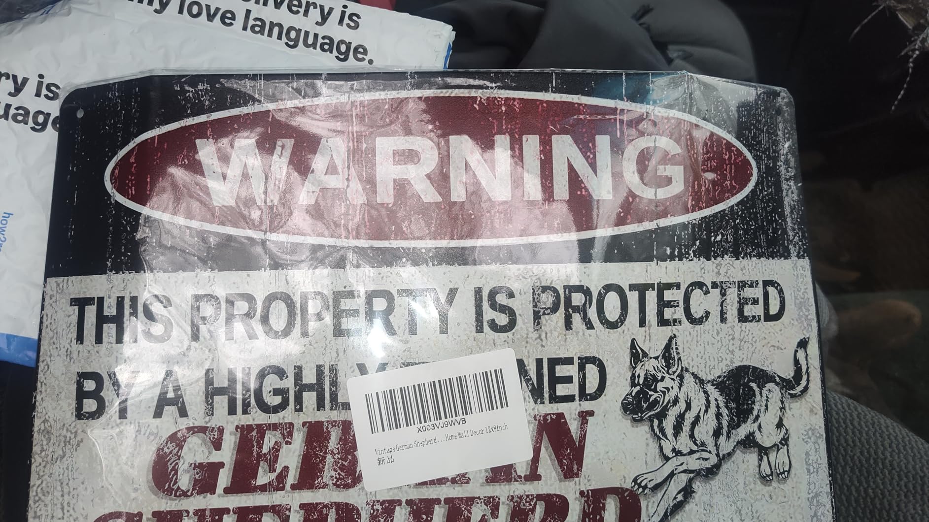 Vintage Crow Metal Sign Yard Sign Outdoor Home Wall Decor | Warning This Property is Protected by Highly Trained Crow customer photo 2