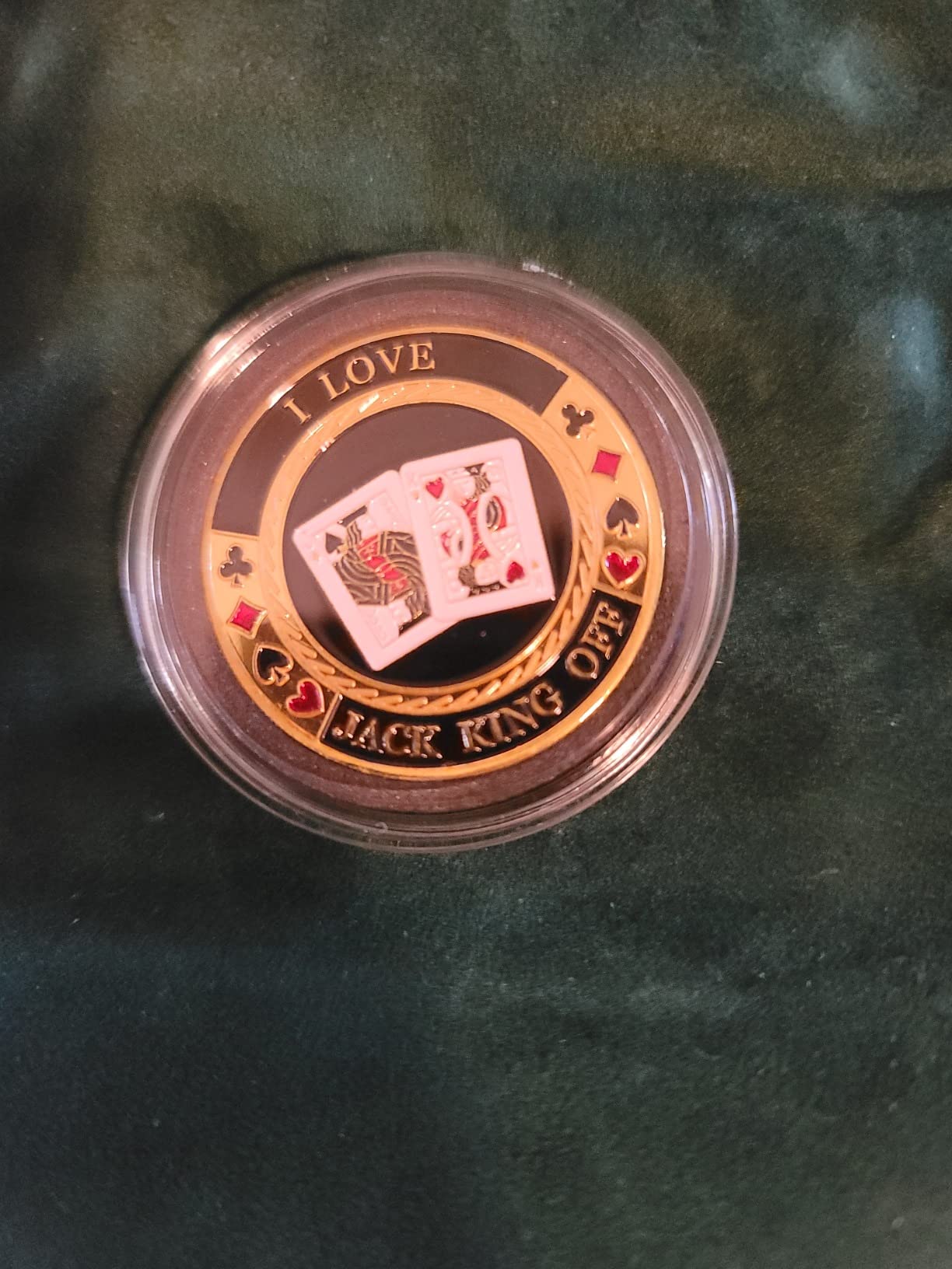 LuluCircle Poker Guard, Weights for Poker, Poker Gifts for Men, Poker Card Protector, Poker Accessories, Coin Collectibles, Poker Chips Coin with Plastic Case customer photo 1