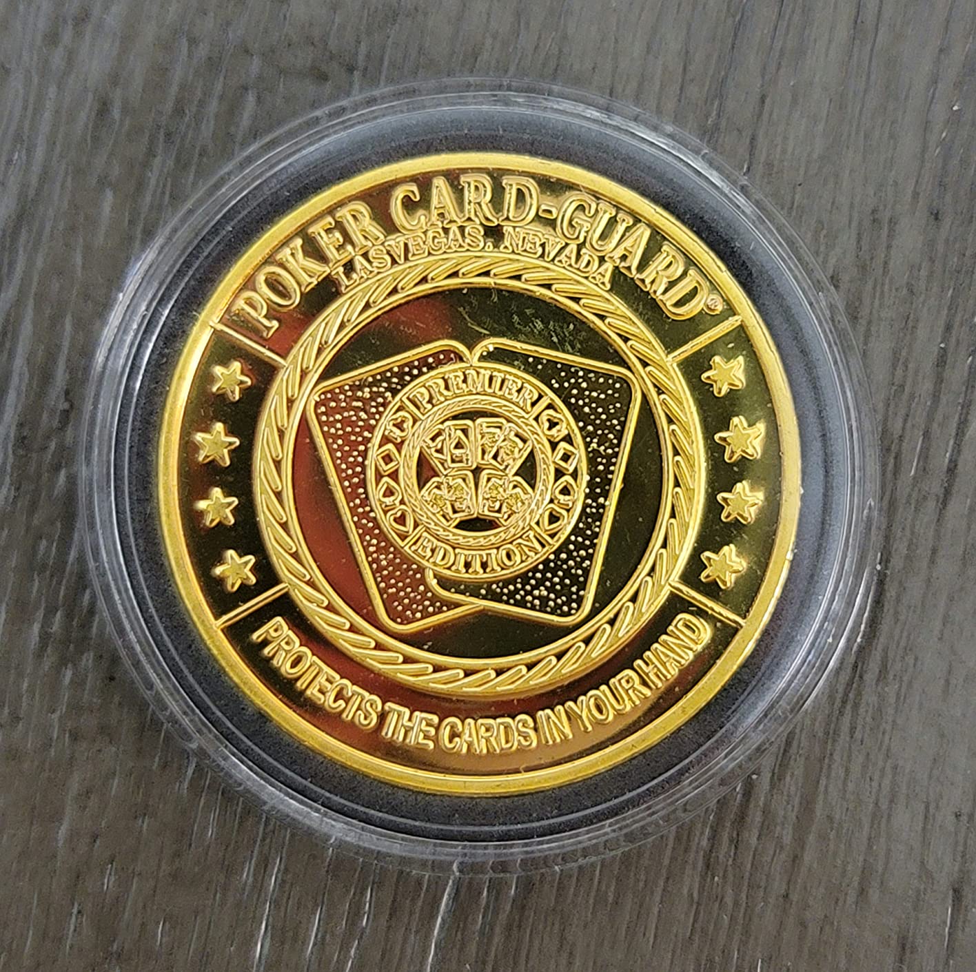 LuluCircle Poker Guard, Weights for Poker, Poker Gifts for Men, Poker Card Protector, Poker Accessories, Coin Collectibles, Poker Chips Coin with Plastic Case customer photo 2