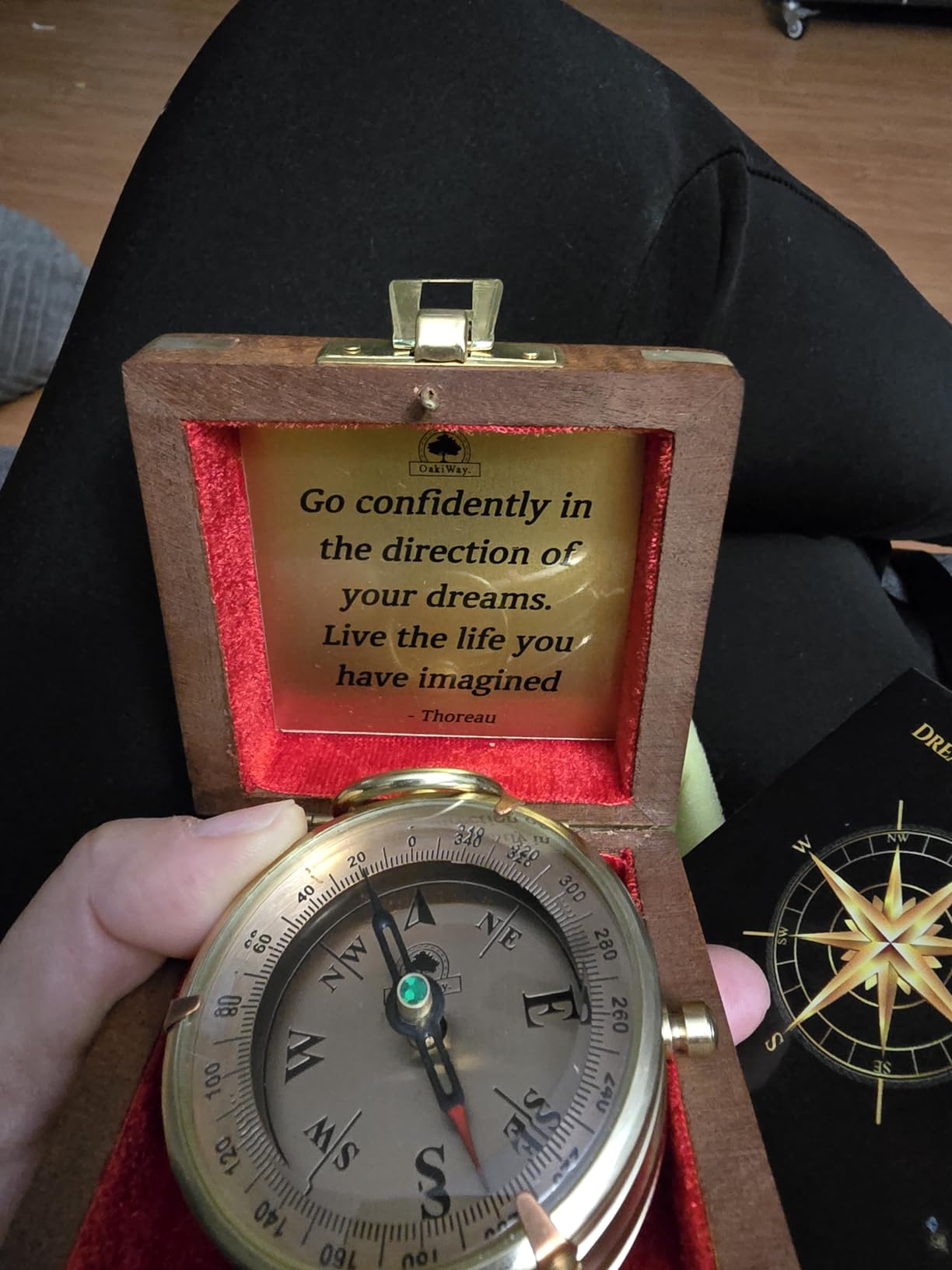 The Dream Chaser Compass - Go Confidently -2026 Unique Graduation Gifts for Him, College, High School, Cool Birthday Gift Idea for Son, Boys, Motivational Greeting Card Included customer photo 2