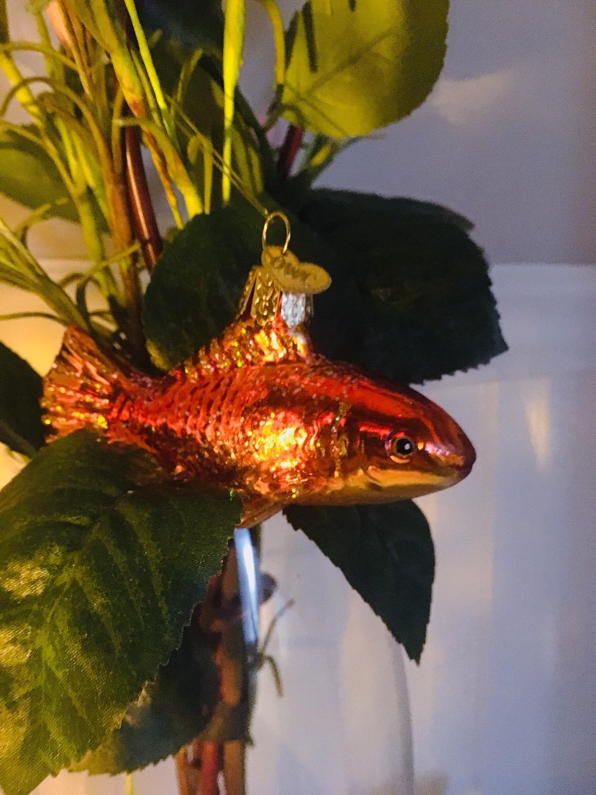 Old World Christmas Brown Trout Glass Blown Ornament for Christmas Tree, Handcrafted Holiday Decoration, Lake Fish Collection customer photo 1
