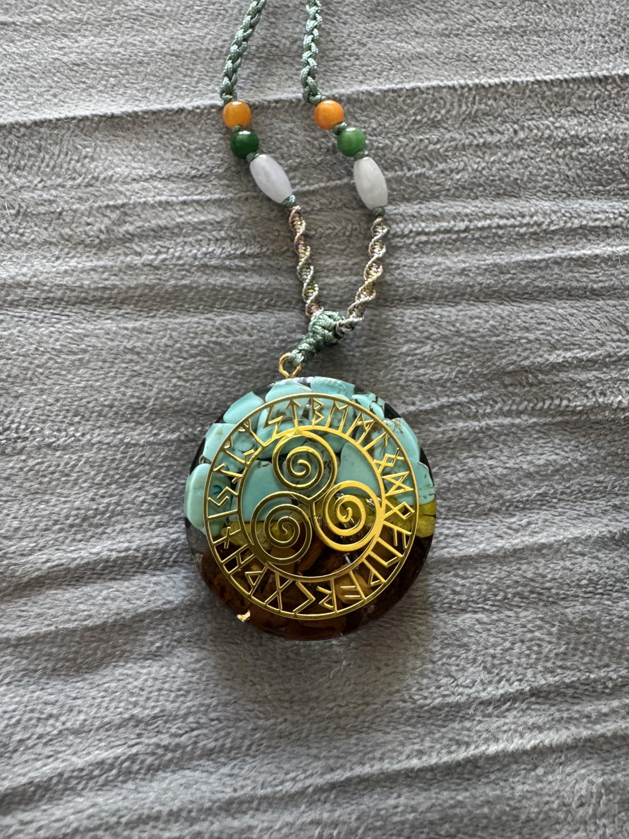 Da Piao Liang Ocean-Inspired Necklace With Conch, Starfish, Turquoise And Tiger Eyes For Summer Beach Vibes - Adjustable Rope Perfect For Women customer photo 1
