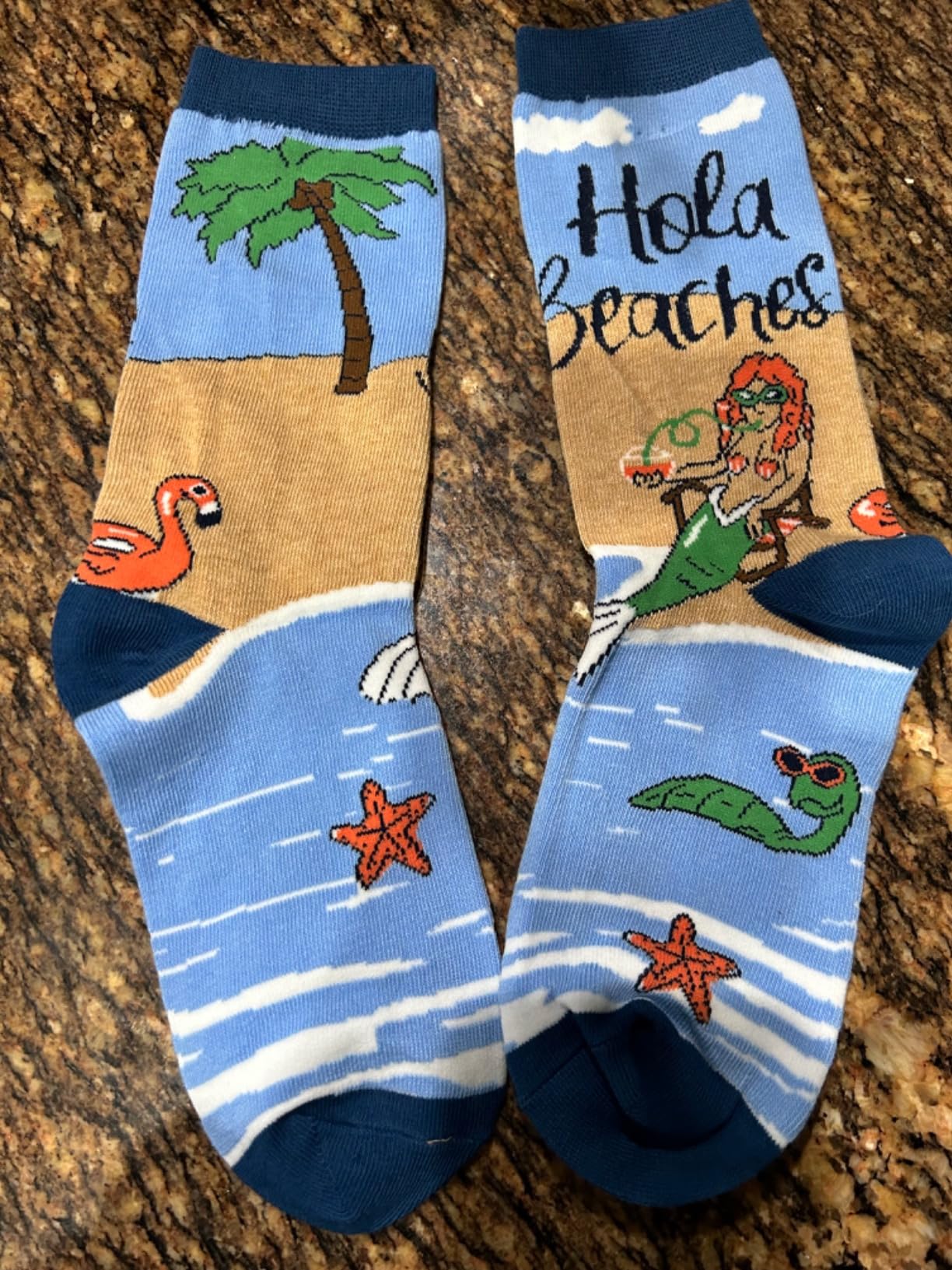 Women's Novelty Aquarium Crew Socks, Funny Crazy Ocean Dress Socks Gift customer photo 2