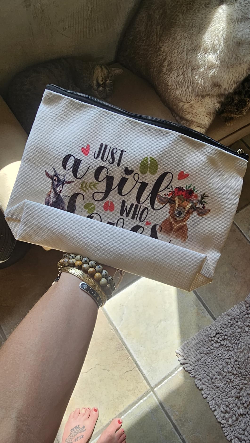 Snake Makeup Bag Funny Animal Cosmetic Bag Snake Gifts for Girls | Gifts for Animal Lovers, Just A Girl Who Loves Snakes, Christmas Graduation Birthday Gifts for Woman Friend Sister customer photo 1