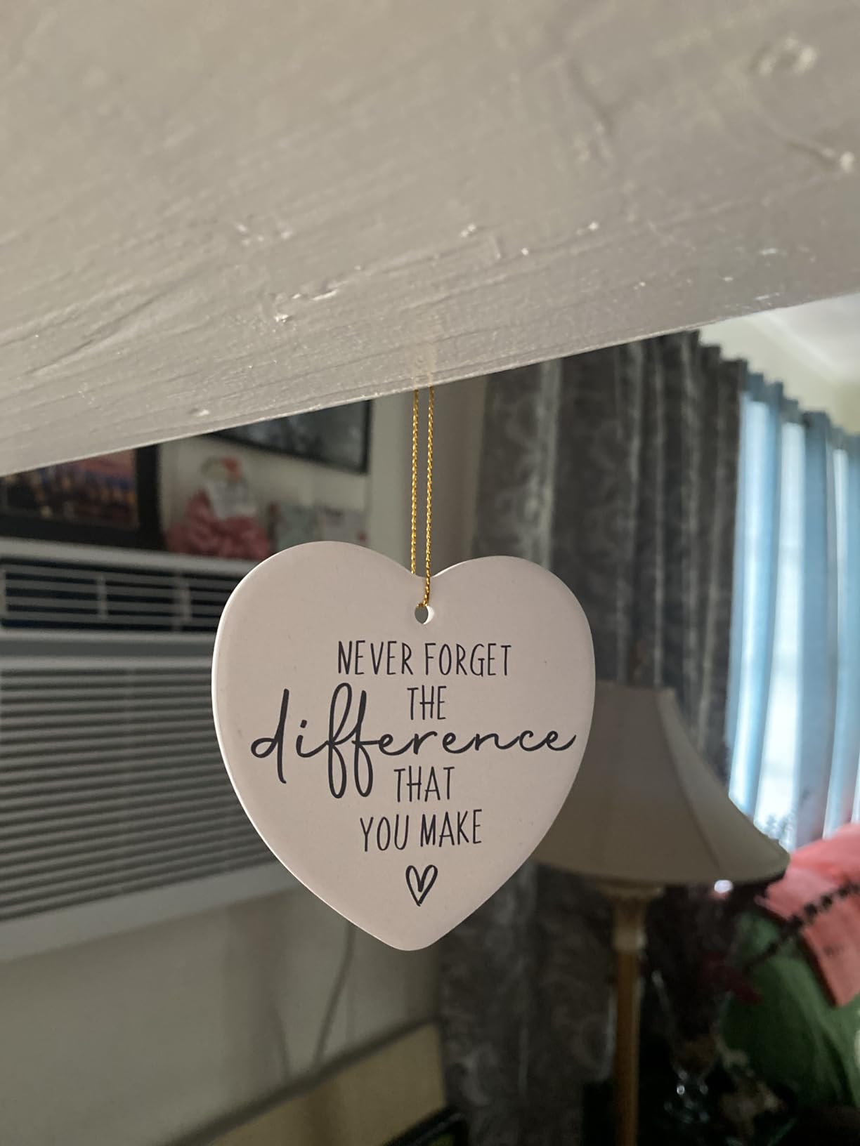 Thank You Gifts Never Forget The Difference that You Make Ceramic Ornament Keepsake Sign Heart Plaque Farewell Going Away Goodbye Appreciation Retirement Gifts for Women Men Coworker Boss Friend customer photo 1