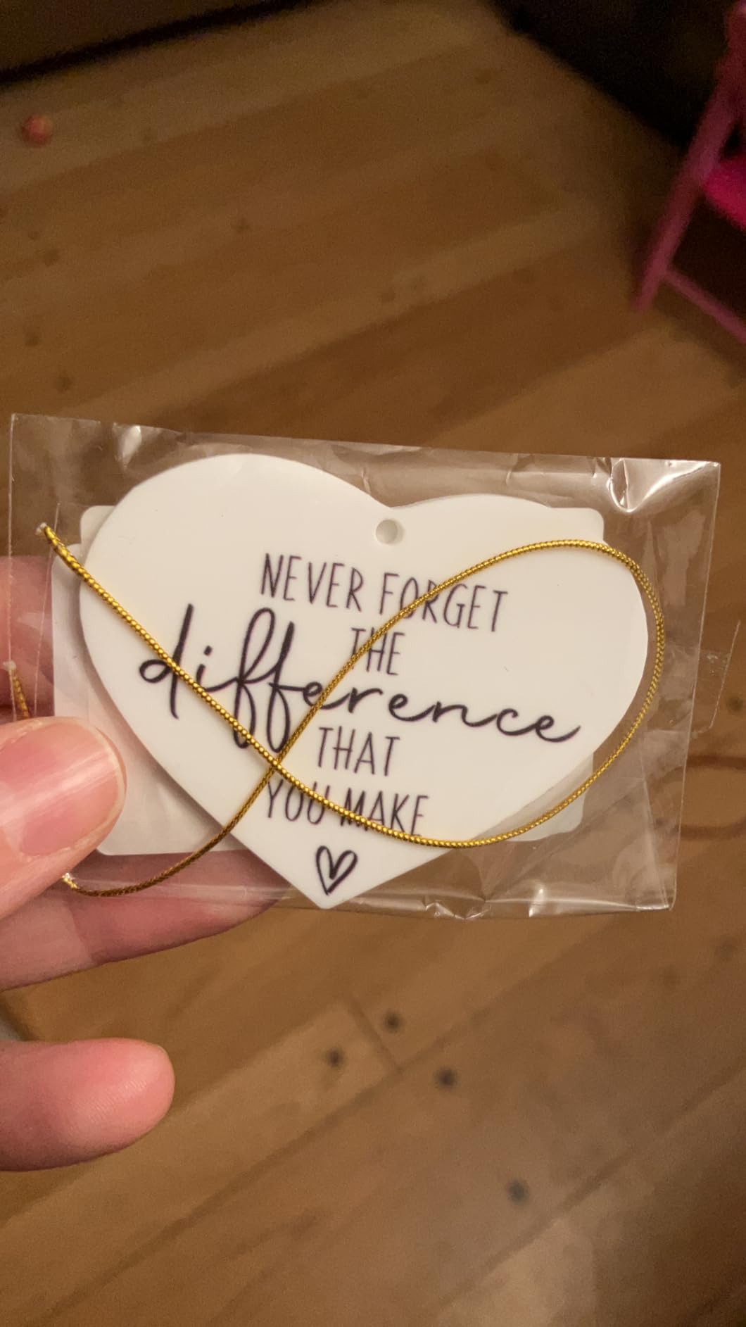 Thank You Gifts Never Forget The Difference that You Make Ceramic Ornament Keepsake Sign Heart Plaque Farewell Going Away Goodbye Appreciation Retirement Gifts for Women Men Coworker Boss Friend customer photo 2