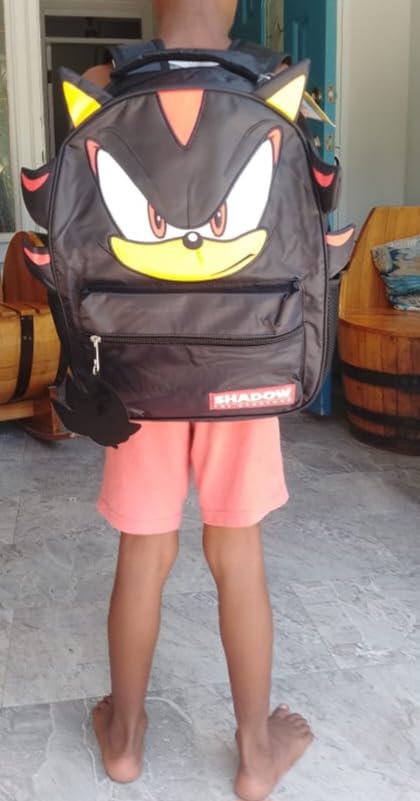 Sonic The Hedgehog Backpack for Boys & Girls, Shadow 16 Inch Schoolbag with 3D Features, Durable School Bag for Kids customer photo 1