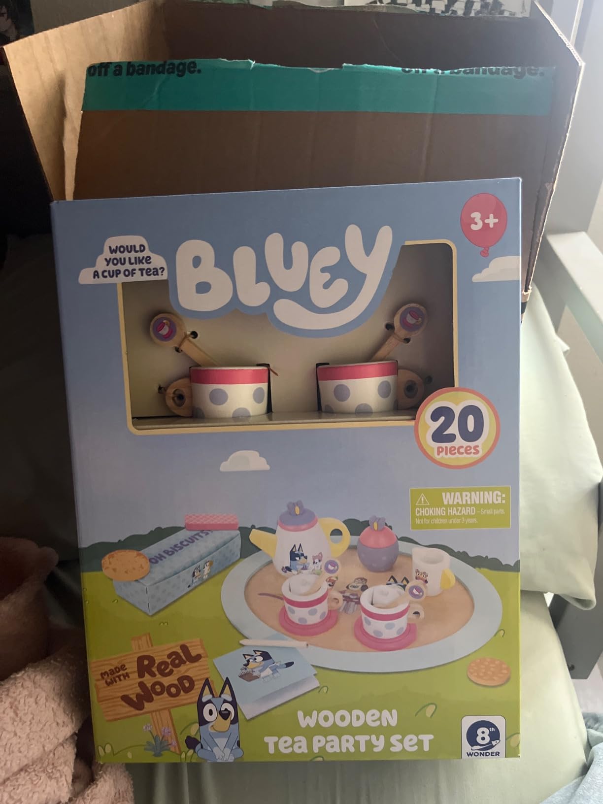 Bluey Wooden Tea Party Set, 18-Piece Toy Tea Set for Toddlers customer photo 1