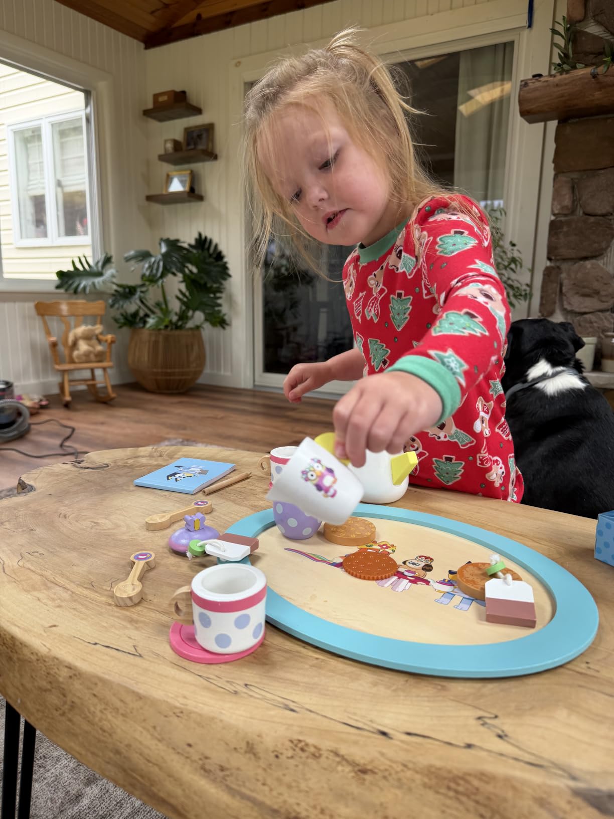 Bluey Wooden Tea Party Set, 18-Piece Toy Tea Set for Toddlers customer photo 2