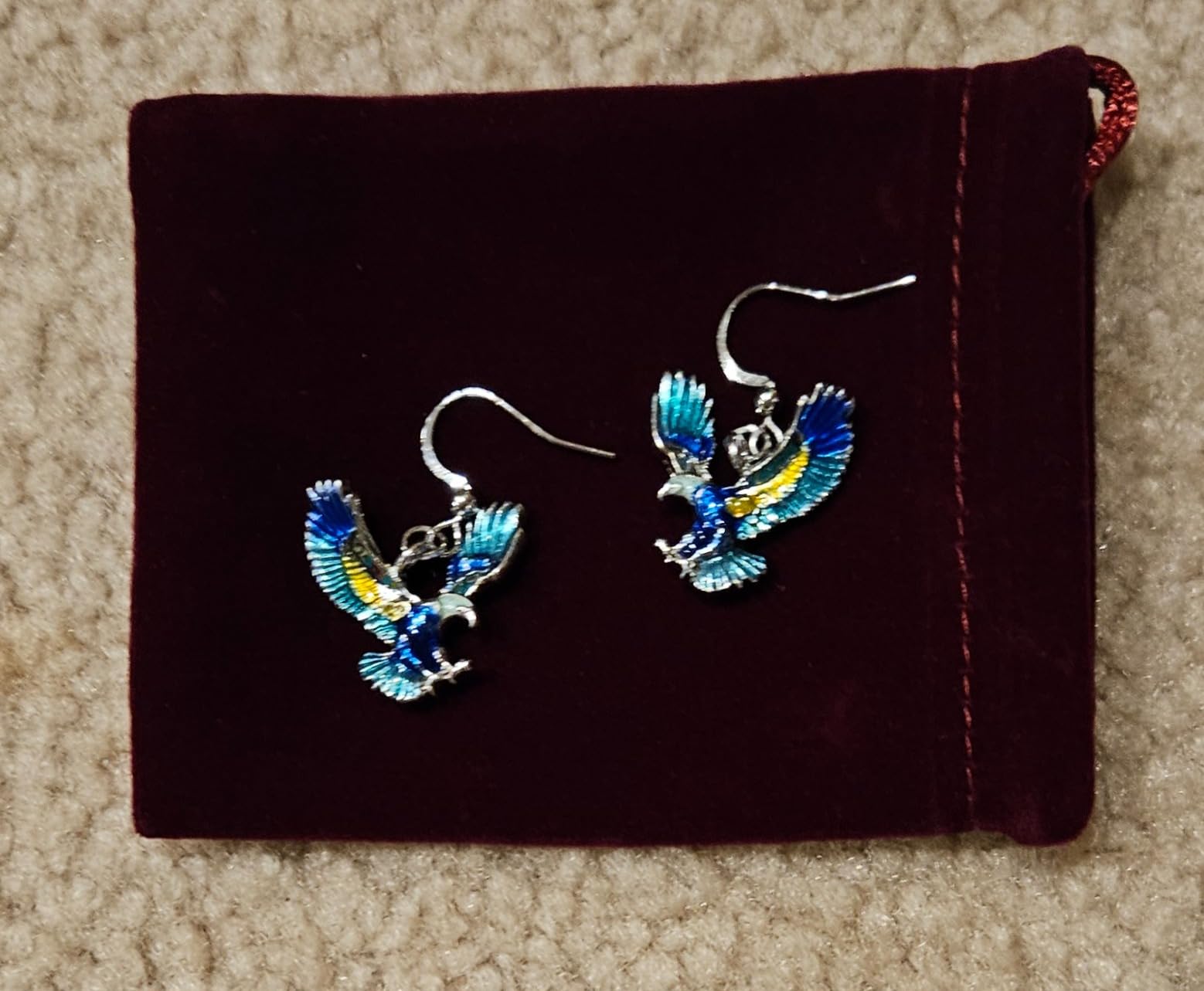 Cute Enamel Eagle Earrings Hawk Dangle for Women Bird Jewelry Gifts customer photo 2