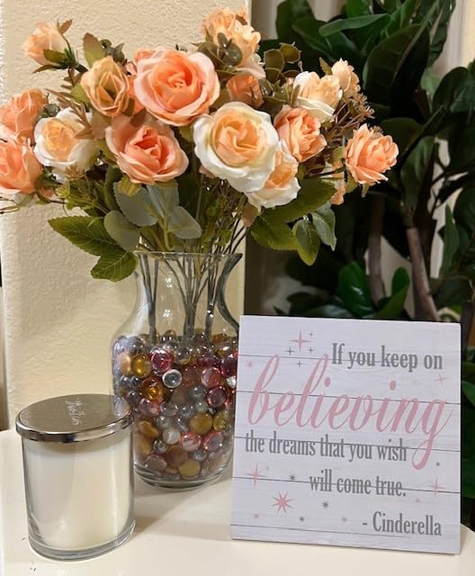 Family Sign, 'Side by Side or Miles Apart, Family Will Always Be Connected by Heart', Wooden Plaque Table Art Sign 6.2x6.2 Inch, Farmhouse Room Decor, Long Distance Gift for Loved Ones customer photo 1