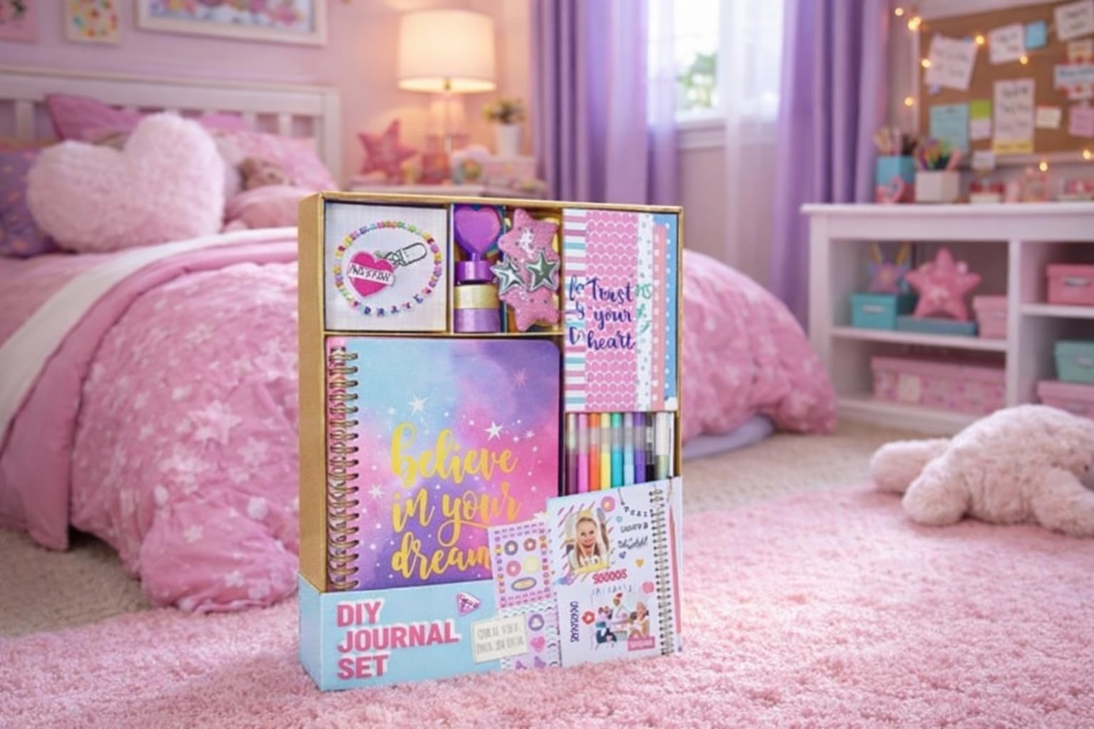 Nollh DIY Journal Kit for Girls - 200+PCS Teen Tween Girl Gifts Trendy Stuff, Stocking Stuffers, Scrapbook Supplies Stationery Set, Art Crafts Kit customer photo 1
