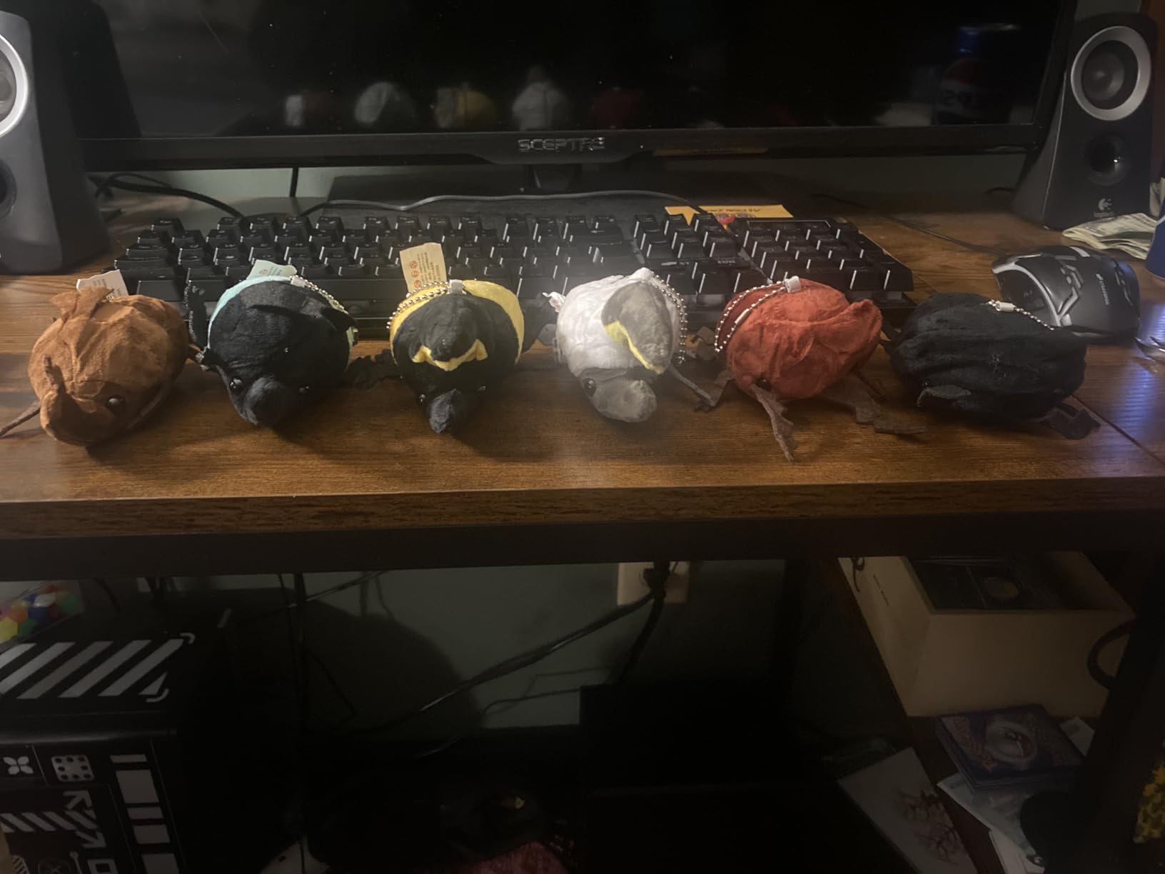 Meooeck 6 Pieces Simulation Beetle Plush Toy 4 Inch with Bead Chain customer photo 2