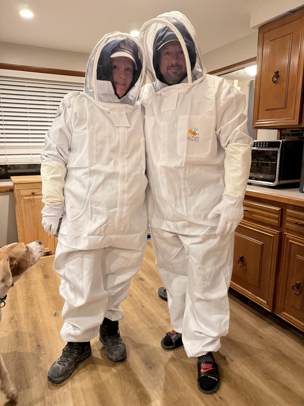 ANDES Sting Proof Bee Suit with Gloves & Fencing Veil, XL(Fits 5'11