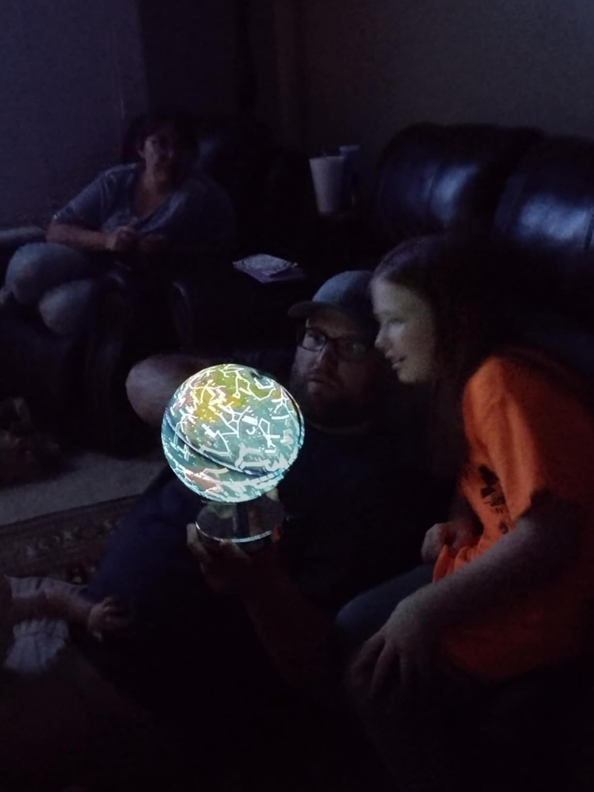 USA Toyz Illuminated Globe for Kids Learning- 3-in-1 STEM Globes of the World with Stand, Constellation Map, Built-in LED Night Light Desk Globe Lamp, Non-Tip Metal Base, 9.75